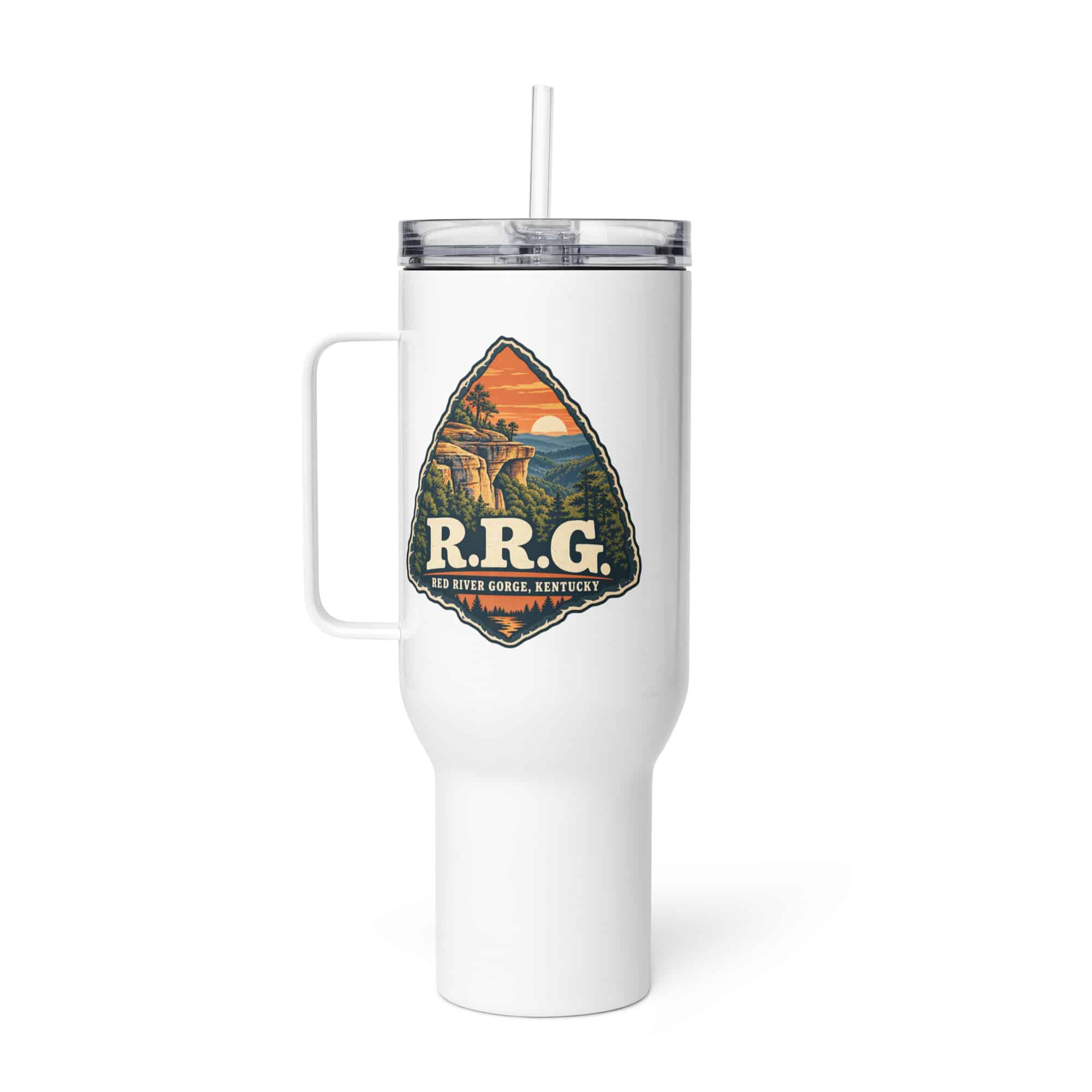 Red River Gorge Travel Mug: R.R.G, Scenic Shield Badge