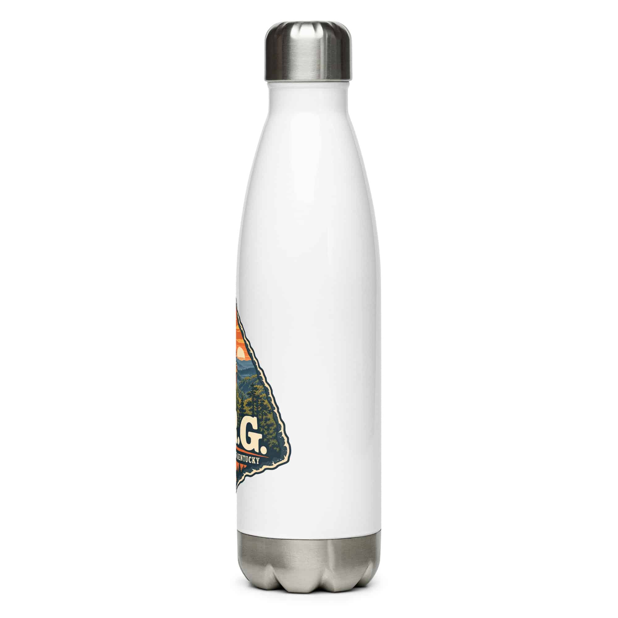 Red River Gorge Stainless Steel Water Bottle: R.R.G, Scenic Shield Badge