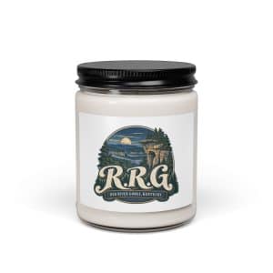 Red River Gorge Soy Wax Candle: R.R.G, Woodland Scenic Lettering - 9oz - Main