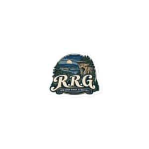 Red River Gorge Die-Cut Magnet: R.R.G, Woodland Scenic Lettering - 3″×3″ - Main