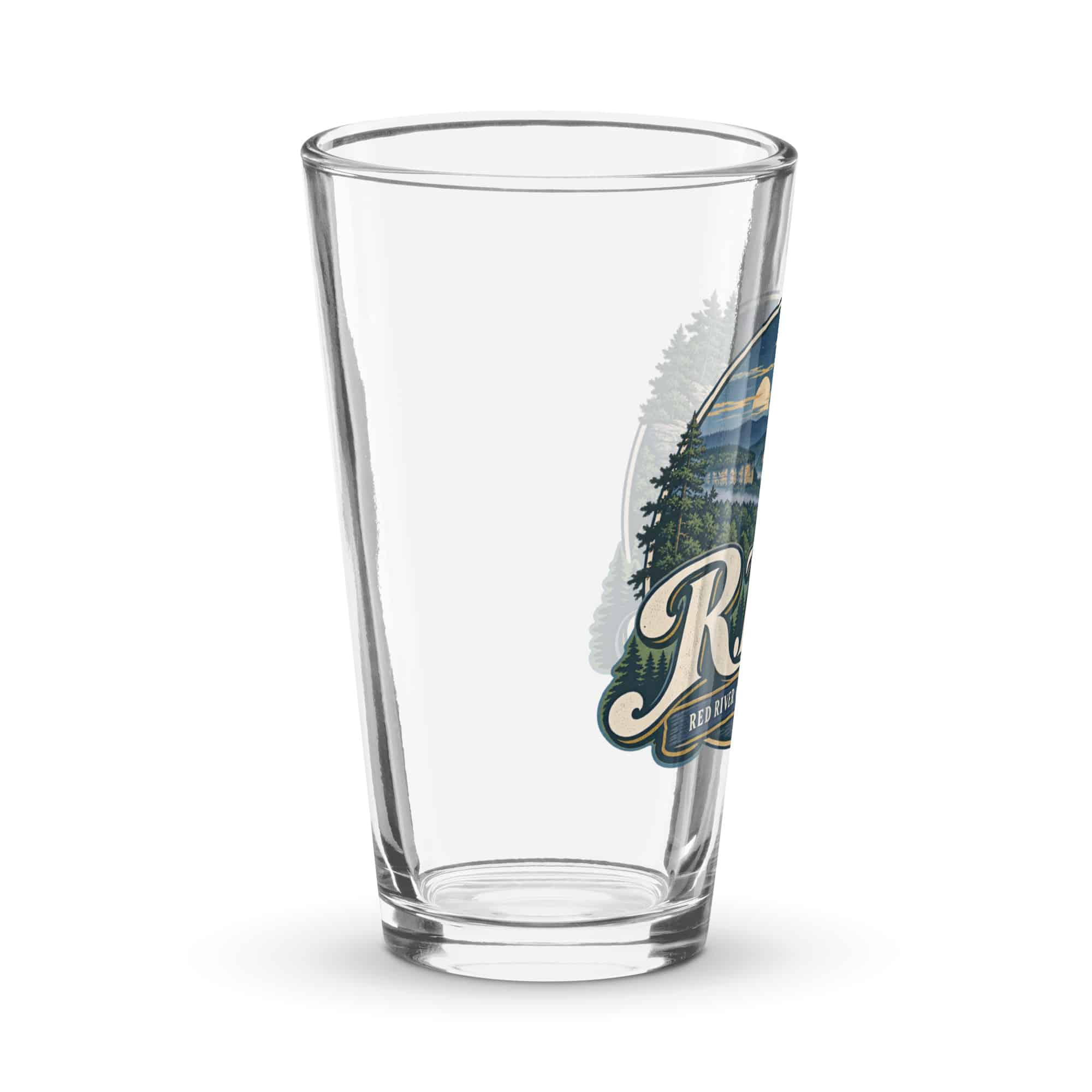 Red River Gorge Pint Glass: R.R.G, Woodland Scenic Lettering