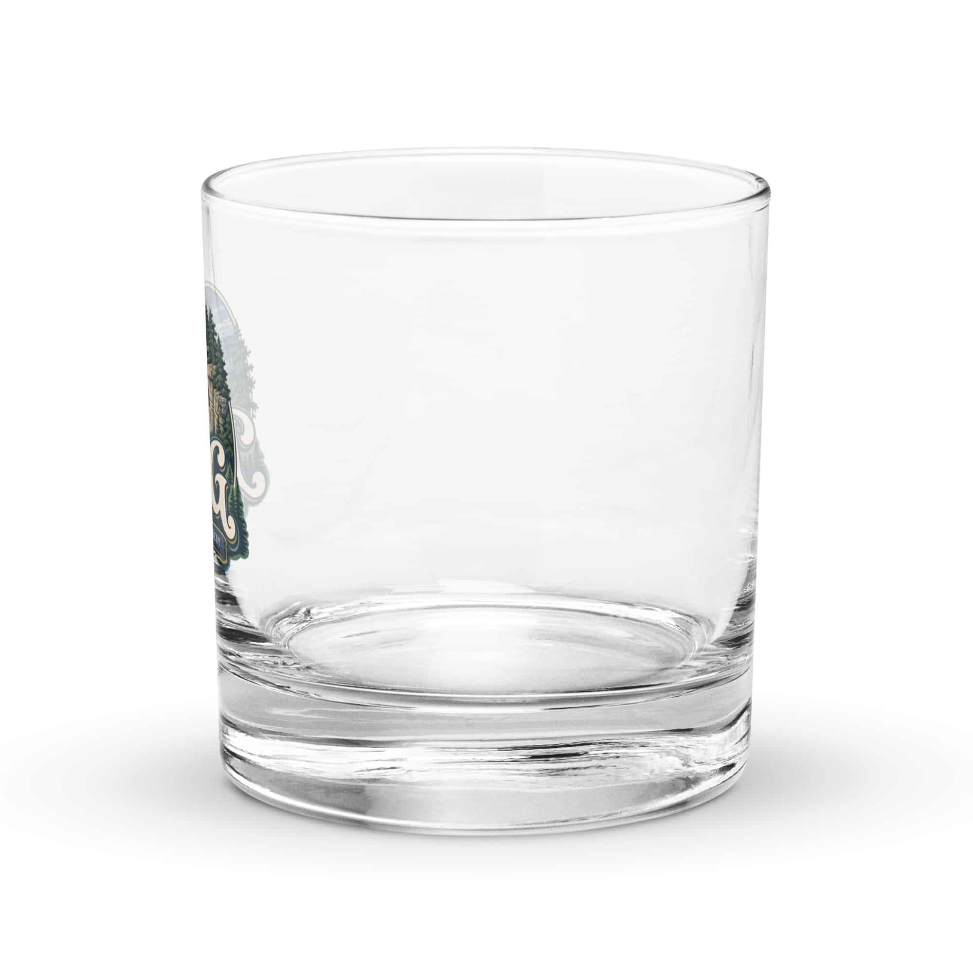 Red River Gorge Rocks Glass: R.R.G, Woodland Scenic Lettering