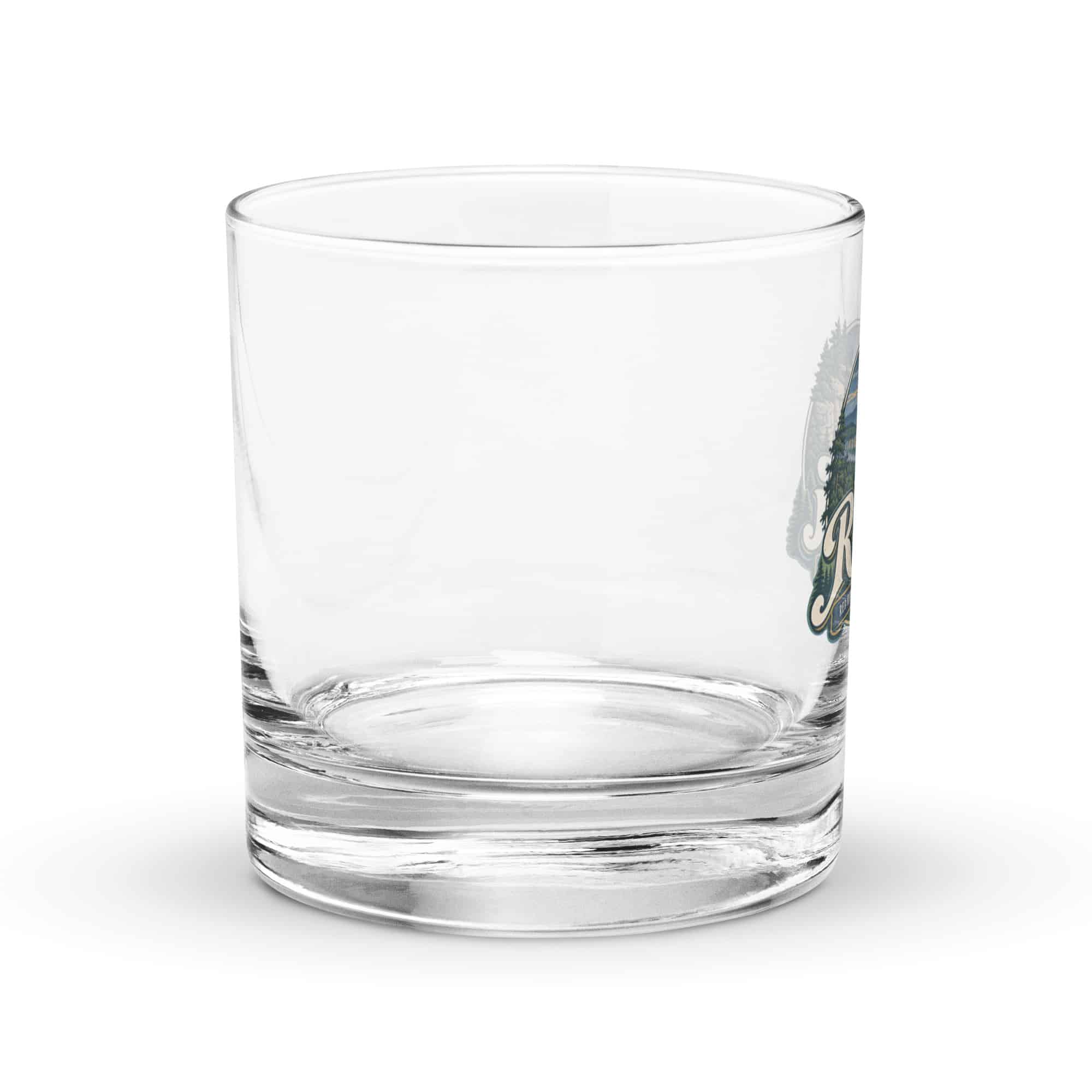 Red River Gorge Rocks Glass: R.R.G, Woodland Scenic Lettering