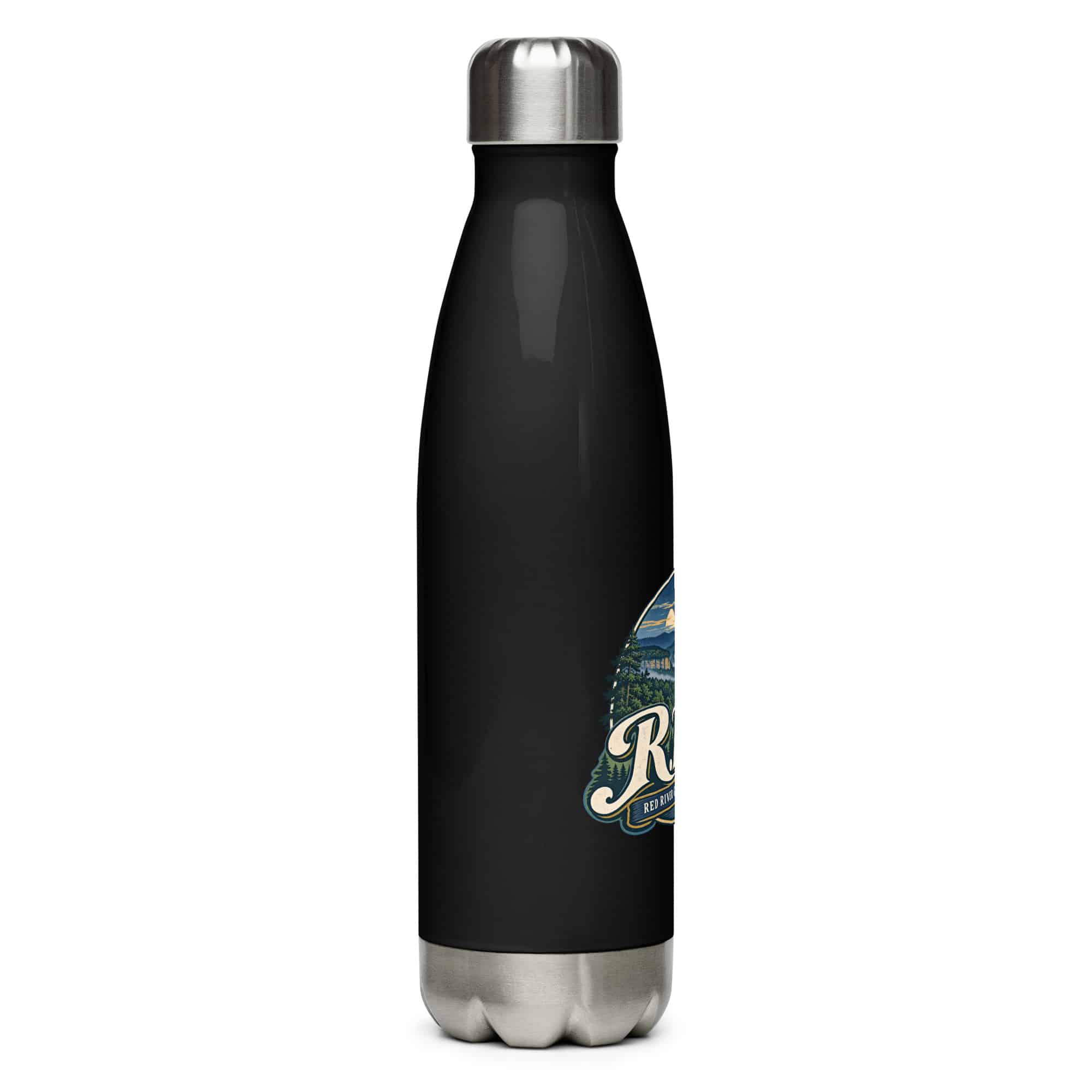 Red River Gorge Stainless Steel Water Bottle: R.R.G, Woodland Scenic Lettering