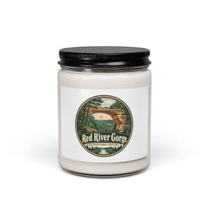 Red River Gorge Soy Wax Candle: Red River Gorge Destination Seal, Vintage Round Badge - 9oz - Main
