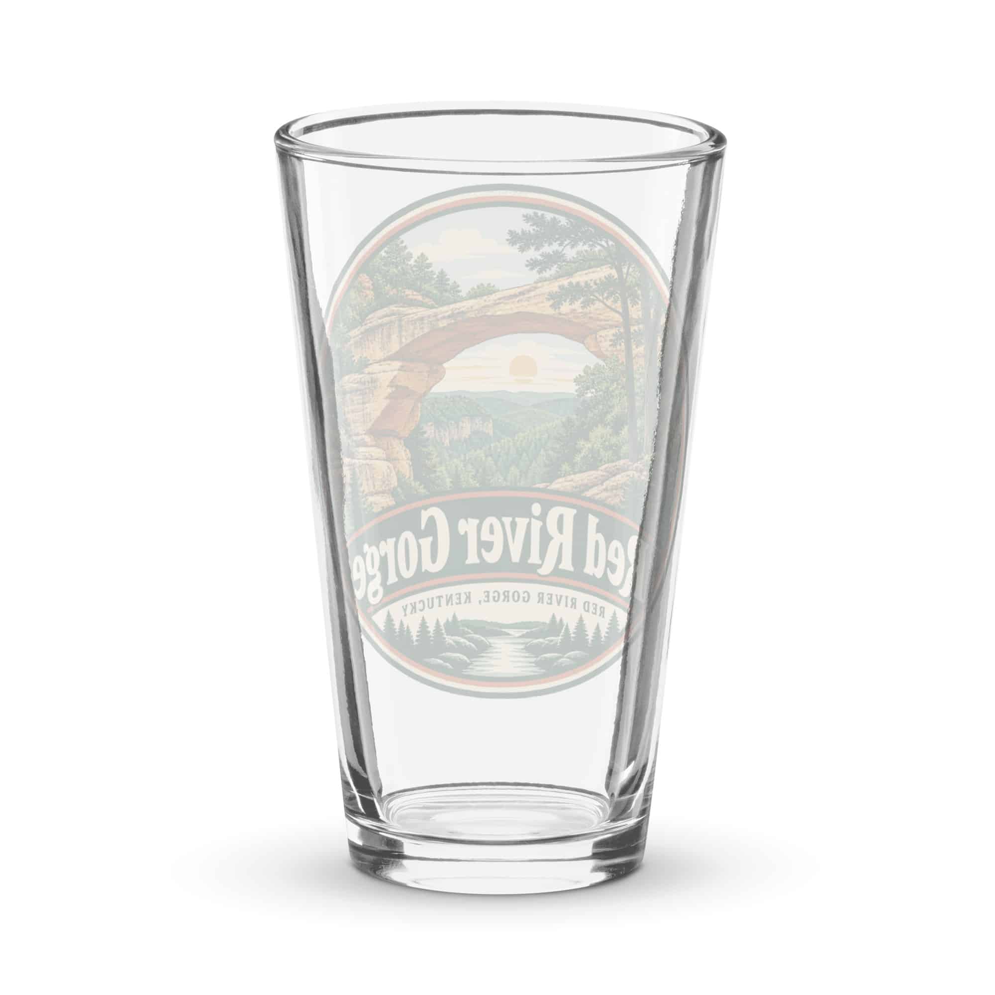 Red River Gorge Pint Glass: Red River Gorge Destination Seal, Vintage Round Badge
