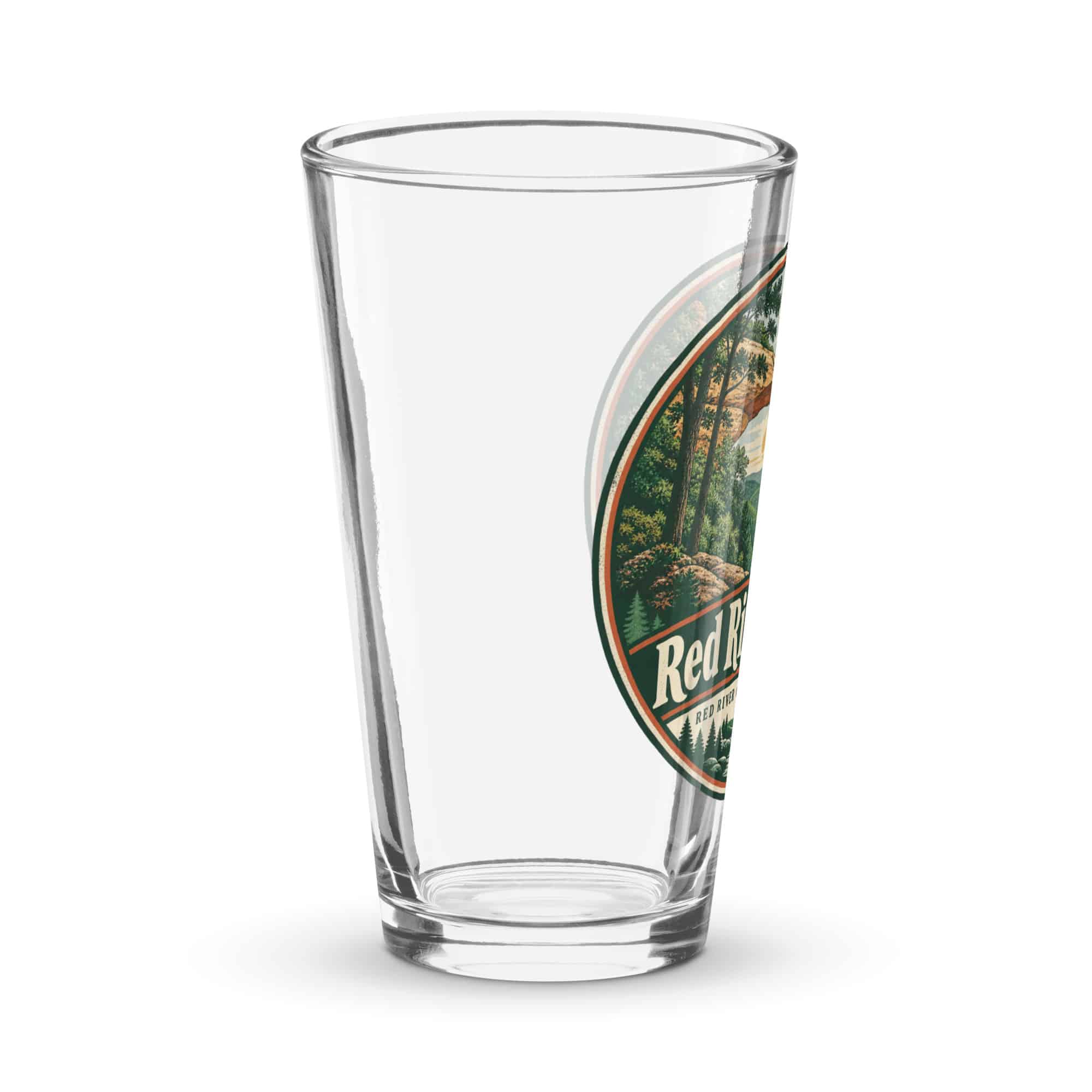Red River Gorge Pint Glass: Red River Gorge Destination Seal, Vintage Round Badge