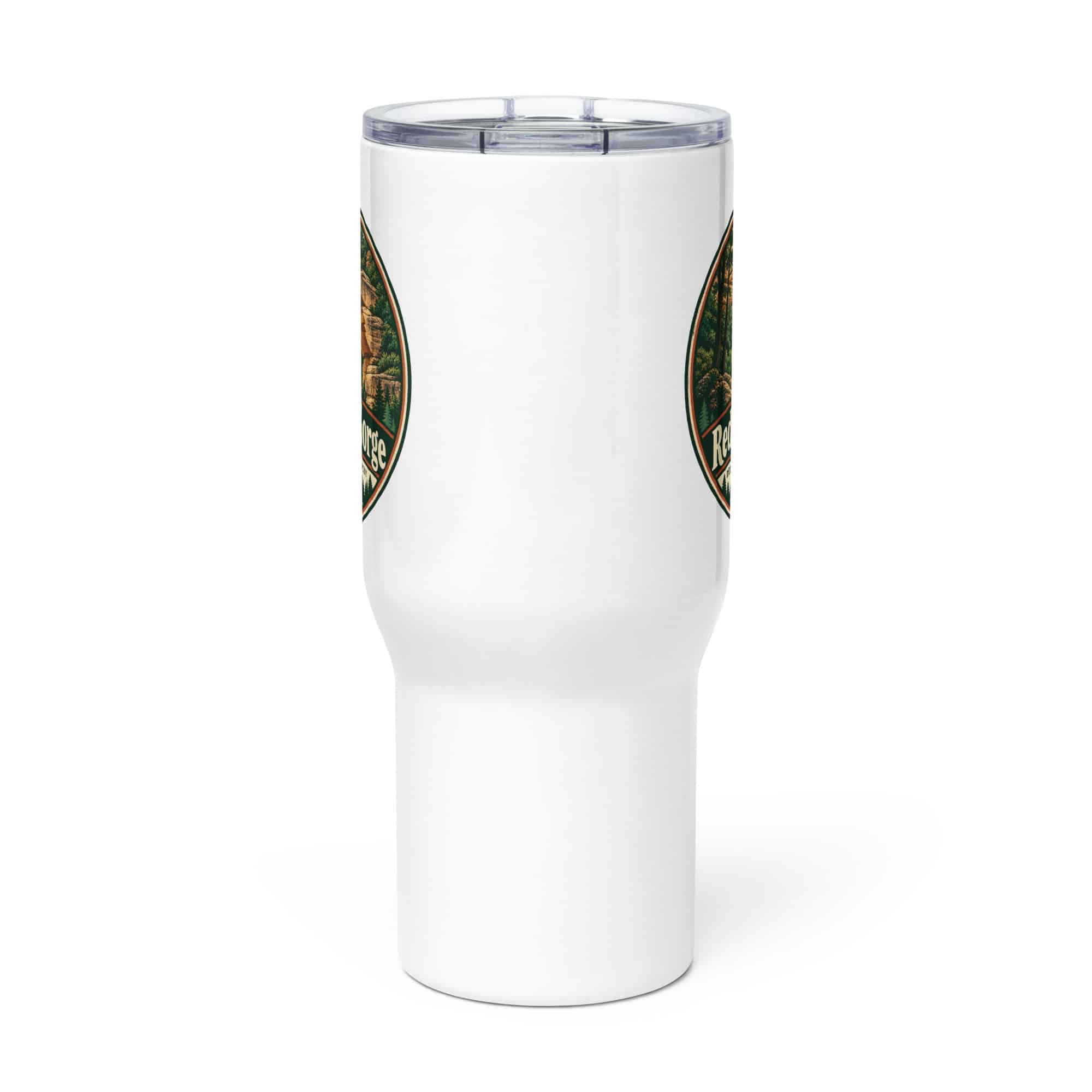 Red River Gorge Travel Mug: Red River Gorge Destination Seal, Vintage Round Badge