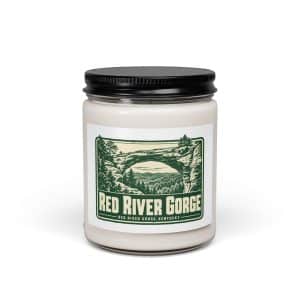 Red River Gorge Soy Wax Candle: Red River Gorge Destination Seal, Forest Ink Stamp - 9oz - Main