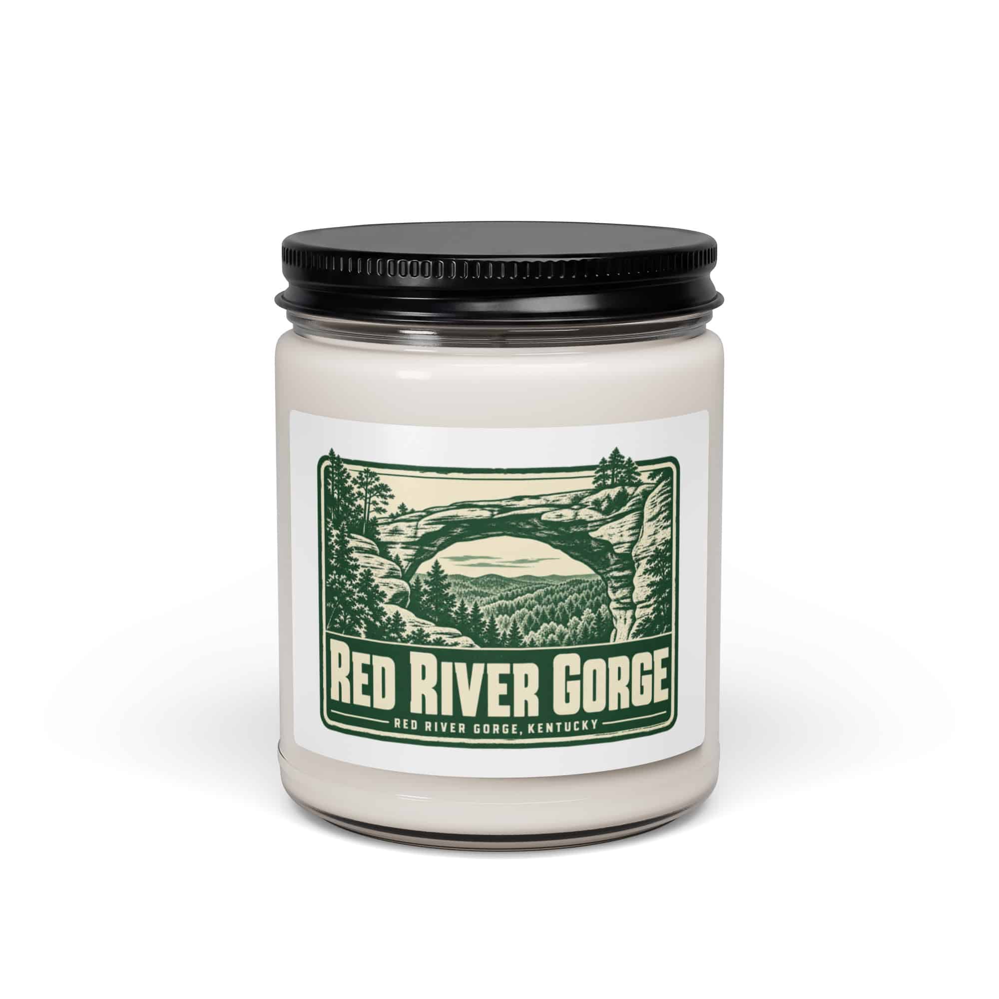 Red River Gorge Soy Wax Candle: Red River Gorge Destination Seal, Forest Ink Stamp