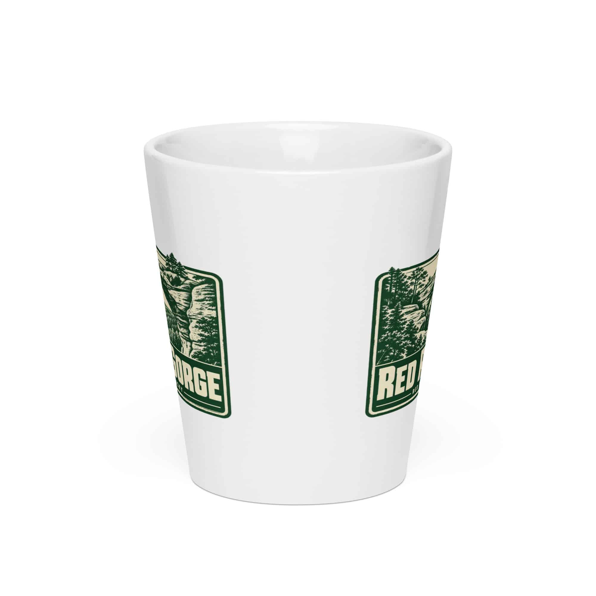 Red River Gorge Latte Mug: Red River Gorge Destination Seal, Forest Ink Stamp