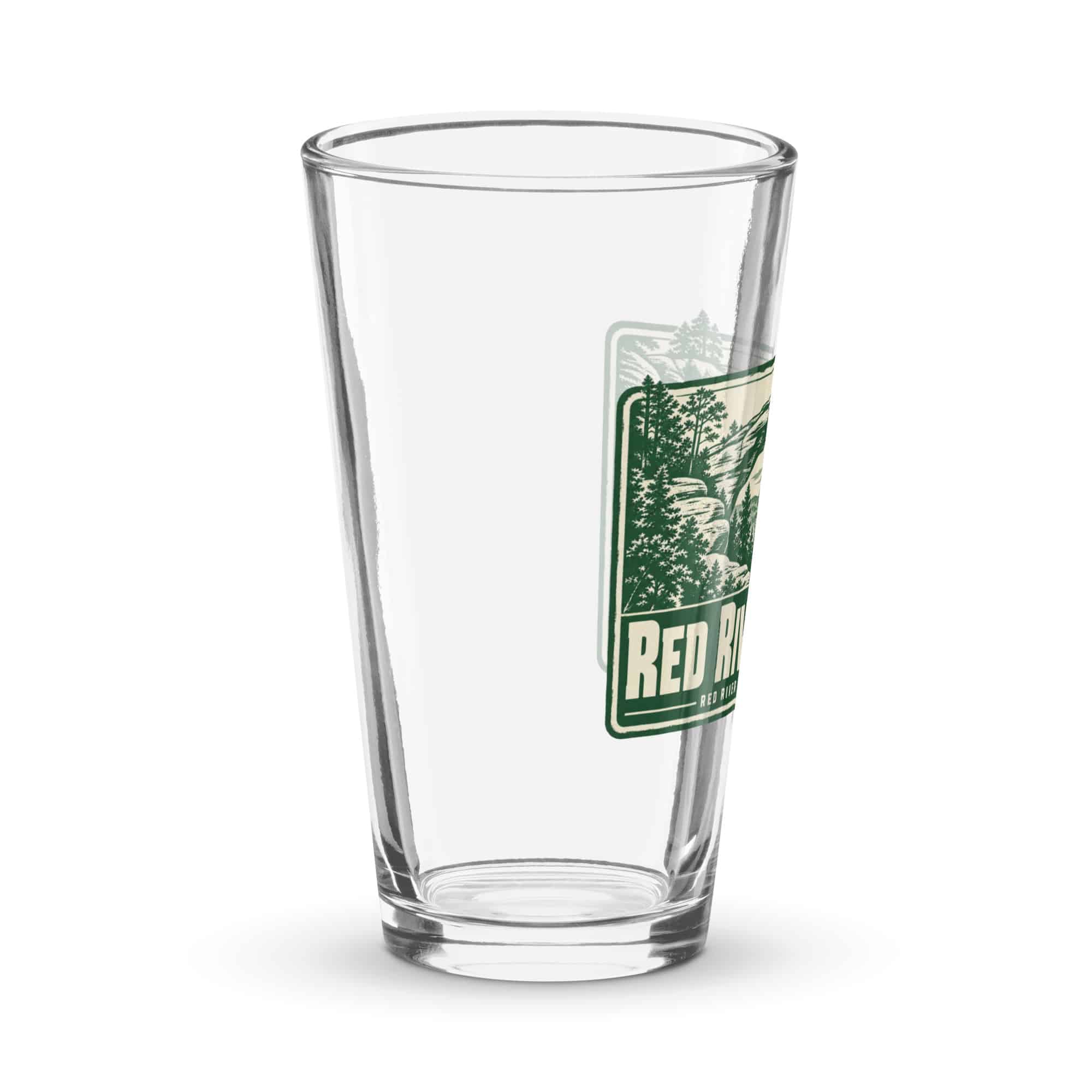 Red River Gorge Pint Glass: Red River Gorge Destination Seal, Forest Ink Stamp