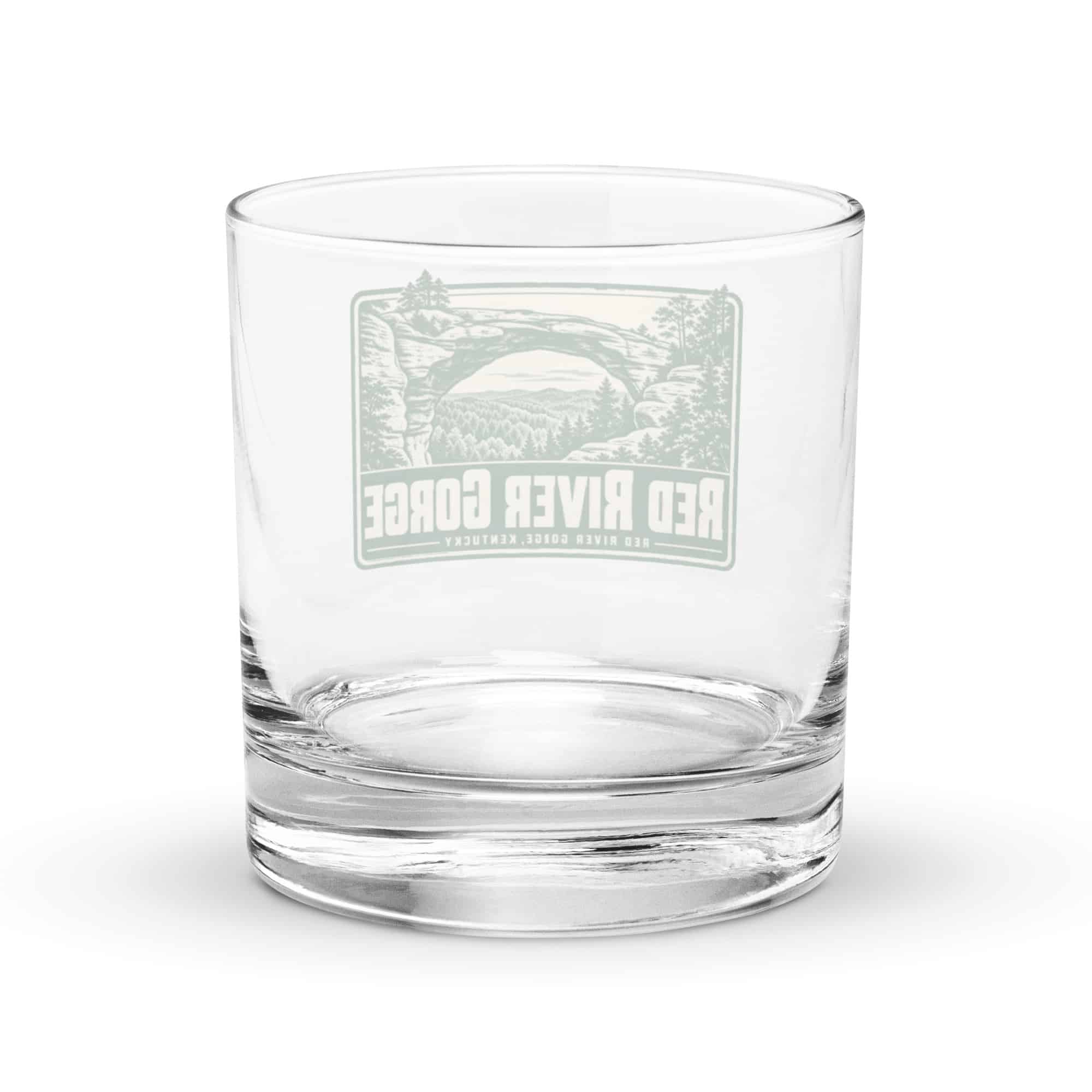 Red River Gorge Rocks Glass: Red River Gorge Destination Seal, Forest Ink Stamp