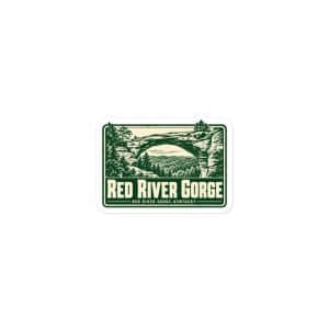 Red River Gorge Vinyl Sticker: Red River Gorge Destination Seal, Forest Ink Stamp - 3″×3″ - Main