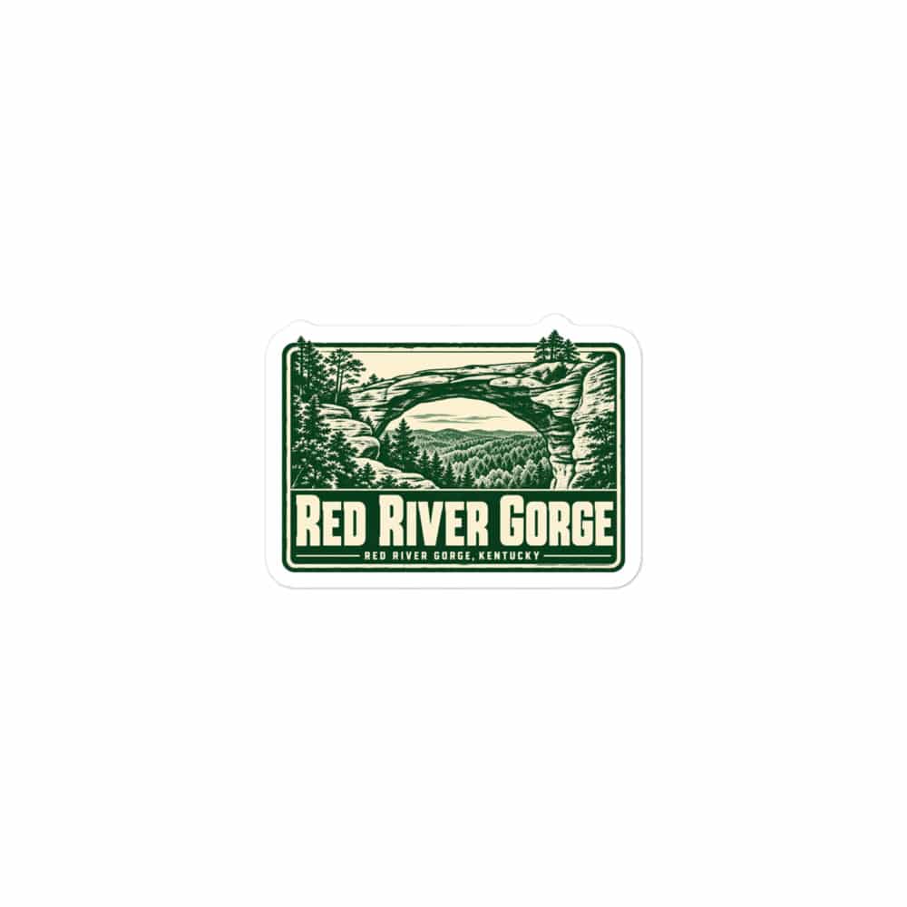 Red River Gorge Vinyl Sticker: Red River Gorge Destination Seal, Forest Ink Stamp
