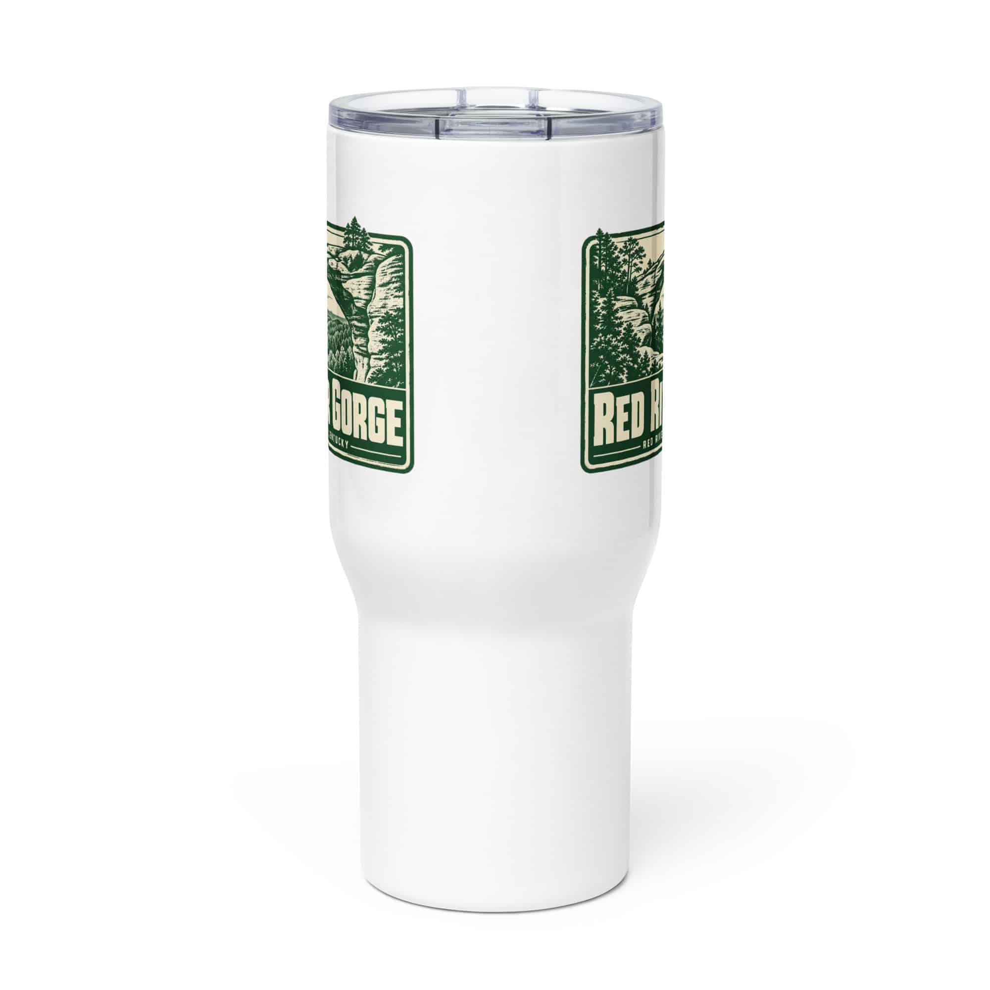 Red River Gorge Travel Mug: Red River Gorge Destination Seal, Forest Ink Stamp