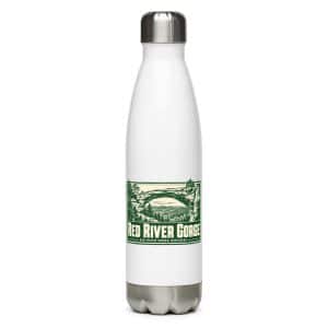 Red River Gorge Stainless Steel Water Bottle: Red River Gorge Destination Seal, Forest Ink Stamp - 17 oz - Main