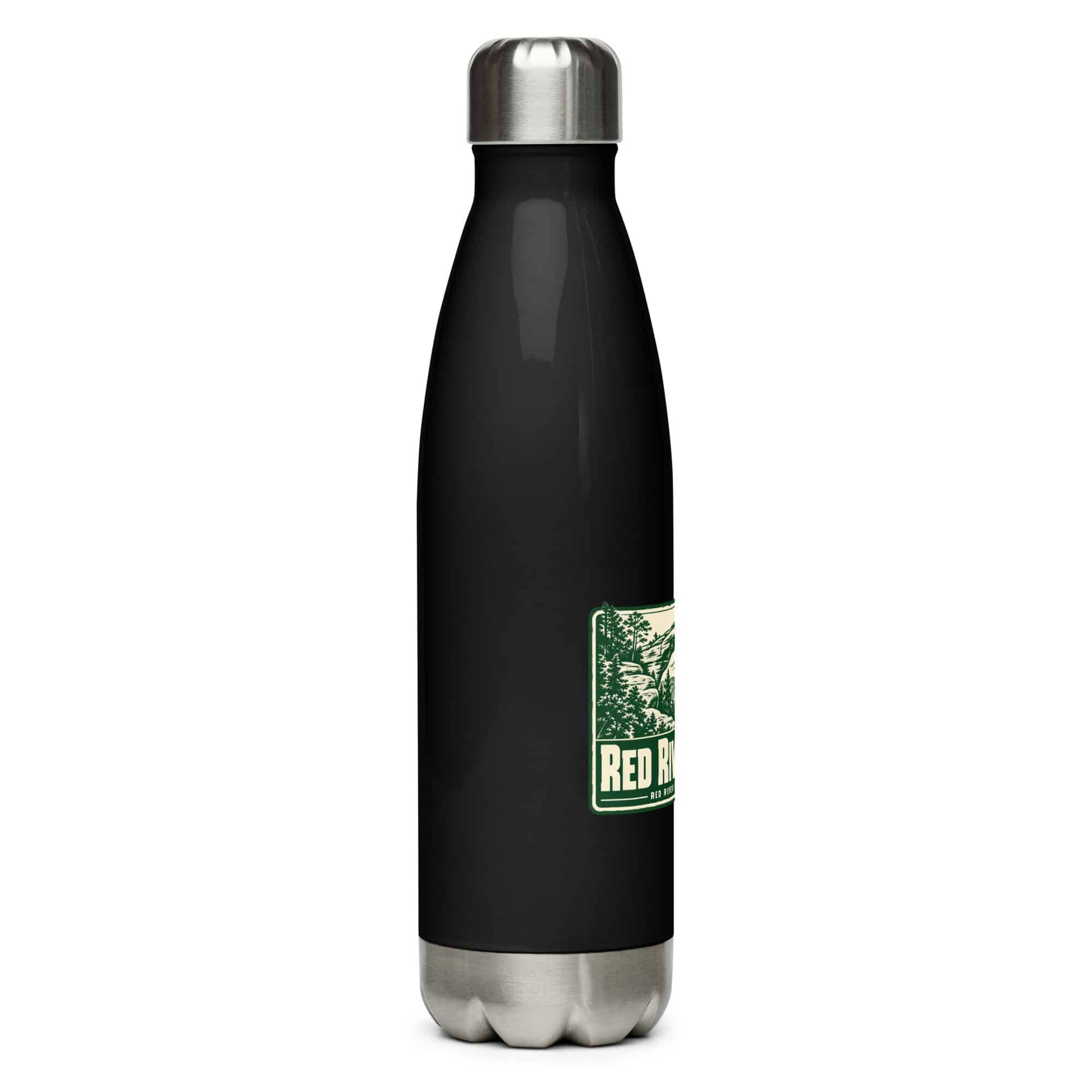 Red River Gorge Stainless Steel Water Bottle: Red River Gorge Destination Seal, Forest Ink Stamp