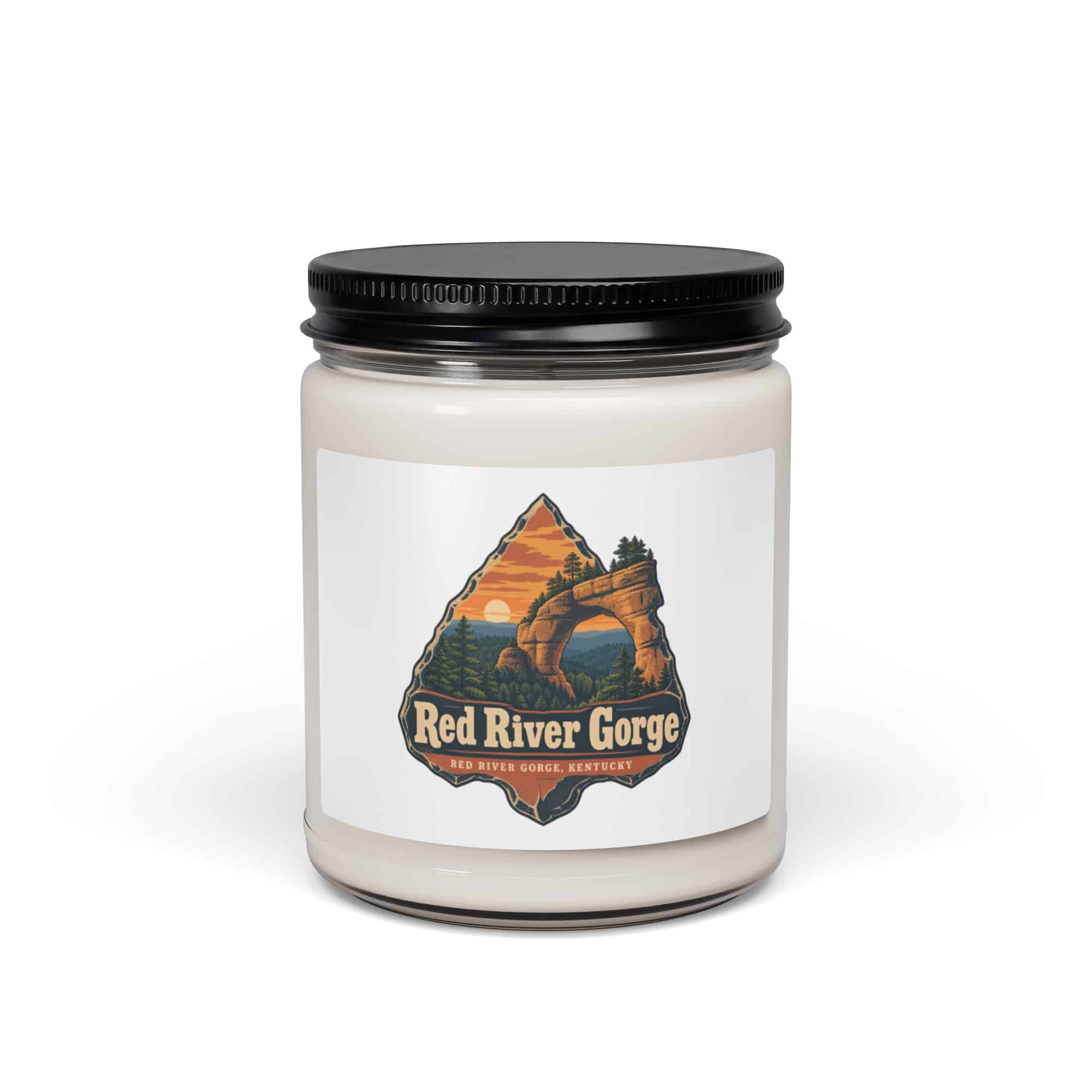 Red River Gorge Soy Wax Candle: Red River Gorge Destination Seal, Scenic Shield Badge