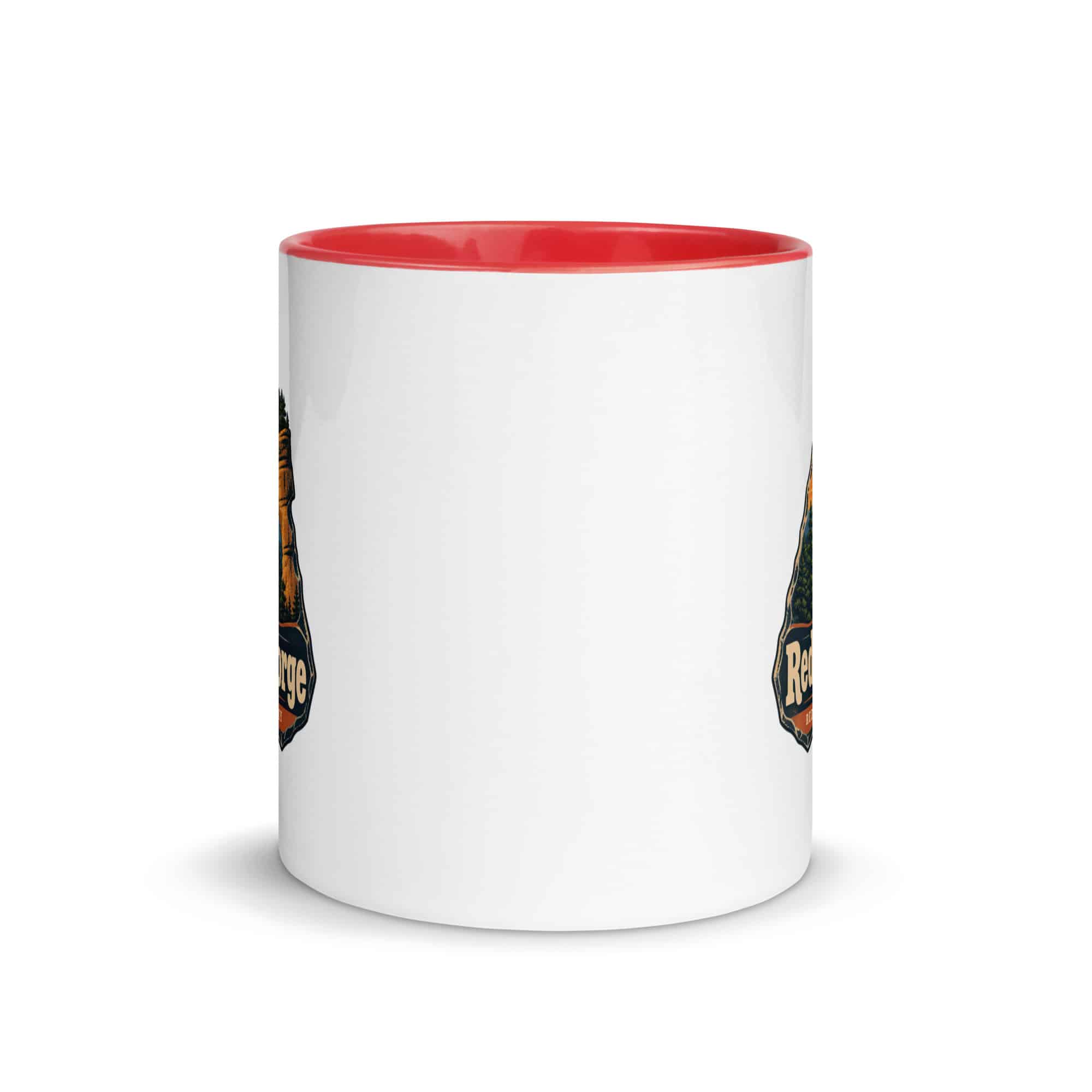 Red River Gorge Color Inside Coffee Mug: Red River Gorge Destination Seal, Scenic Shield Badge