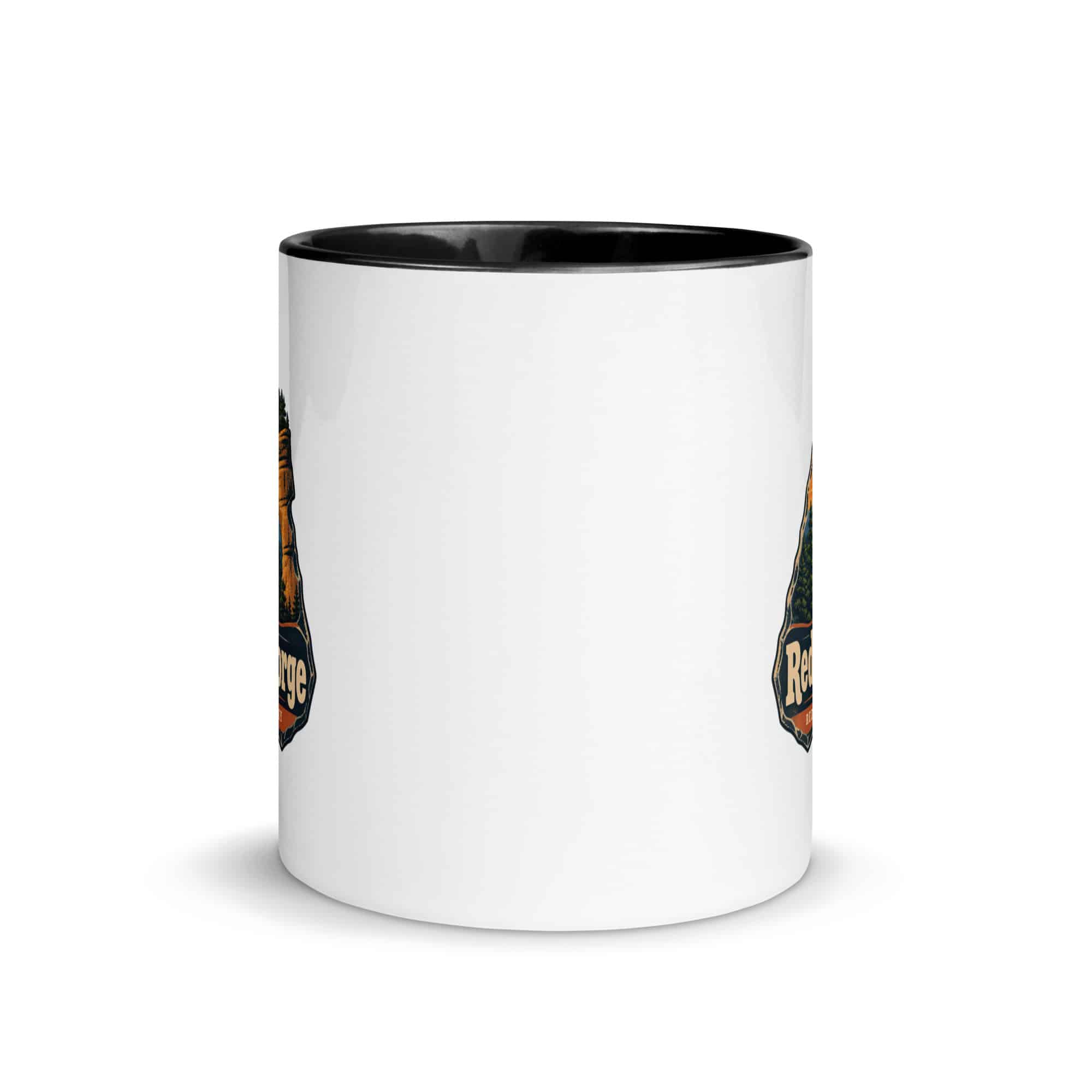 Red River Gorge Color Inside Coffee Mug: Red River Gorge Destination Seal, Scenic Shield Badge