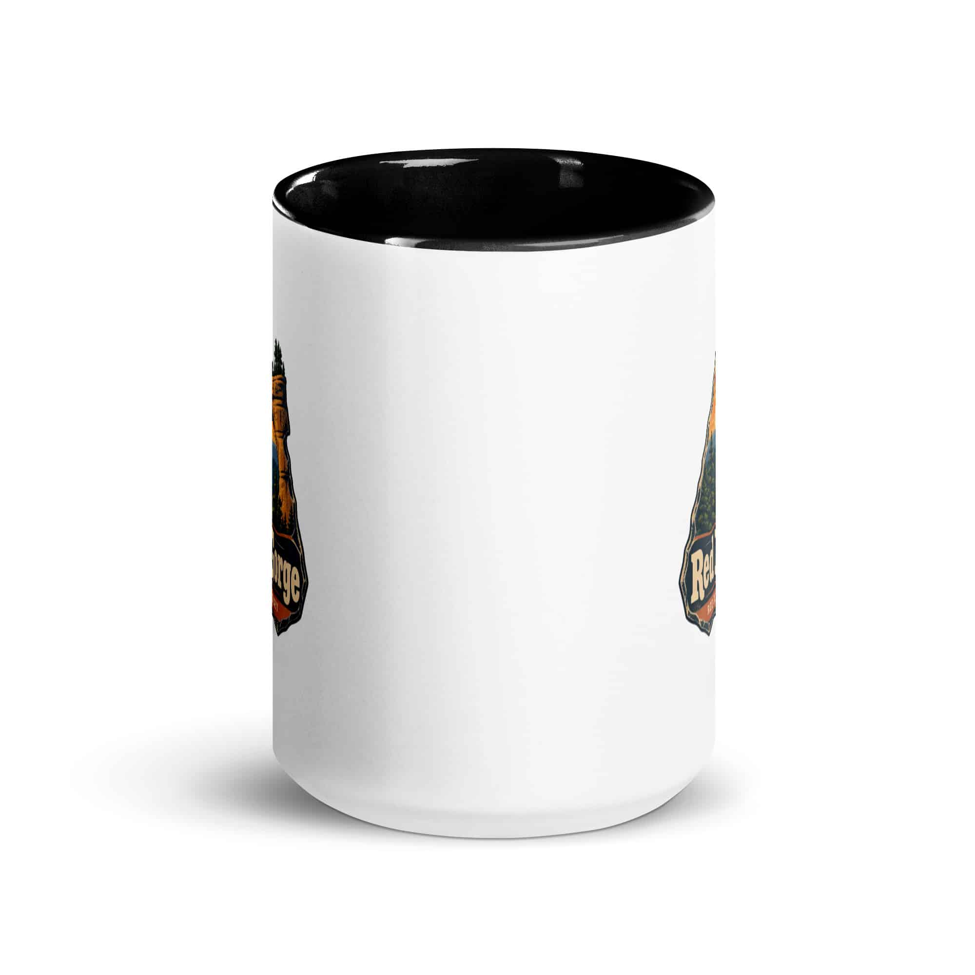 Red River Gorge Color Inside Coffee Mug: Red River Gorge Destination Seal, Scenic Shield Badge