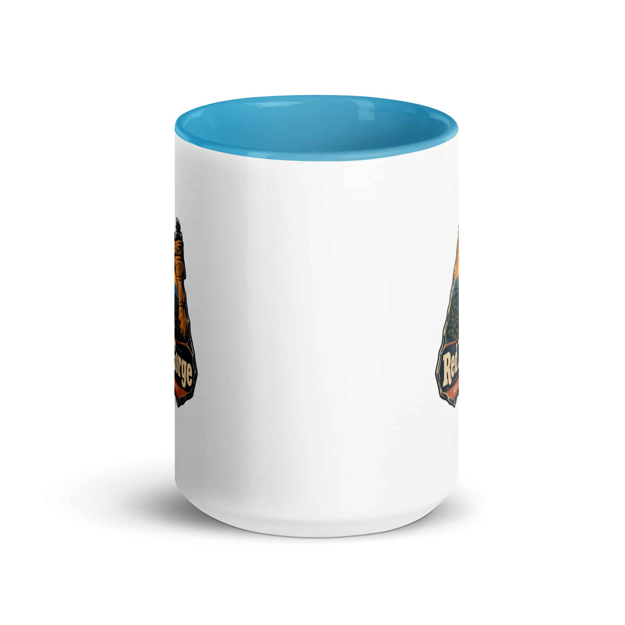 Red River Gorge Color Inside Coffee Mug: Red River Gorge Destination Seal, Scenic Shield Badge