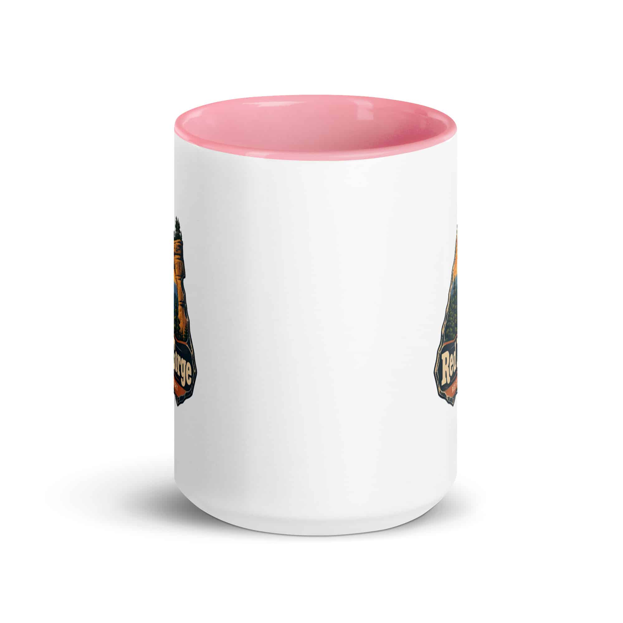 Red River Gorge Color Inside Coffee Mug: Red River Gorge Destination Seal, Scenic Shield Badge