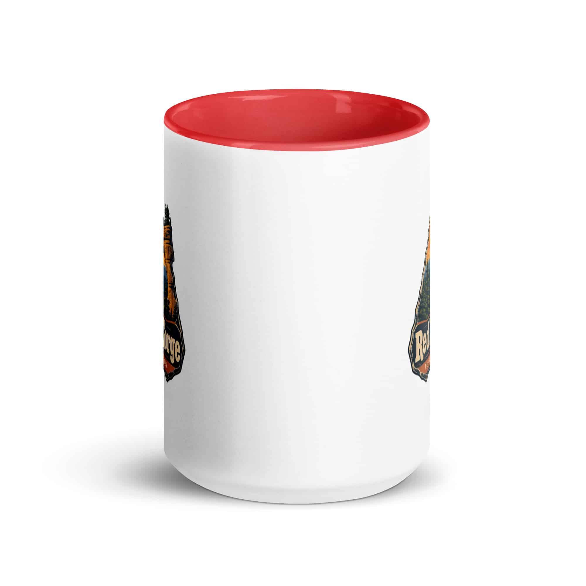 Red River Gorge Color Inside Coffee Mug: Red River Gorge Destination Seal, Scenic Shield Badge