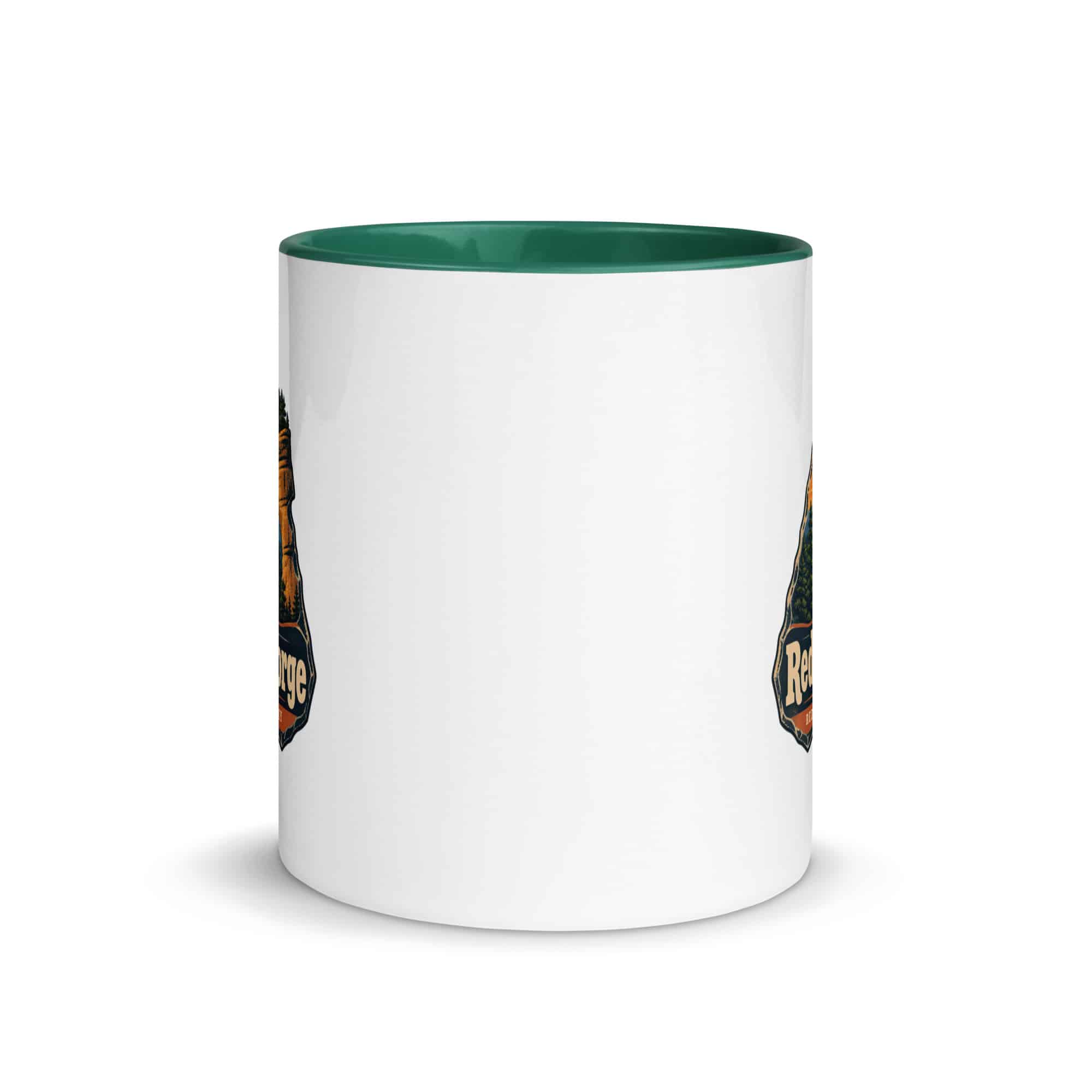 Red River Gorge Color Inside Coffee Mug: Red River Gorge Destination Seal, Scenic Shield Badge