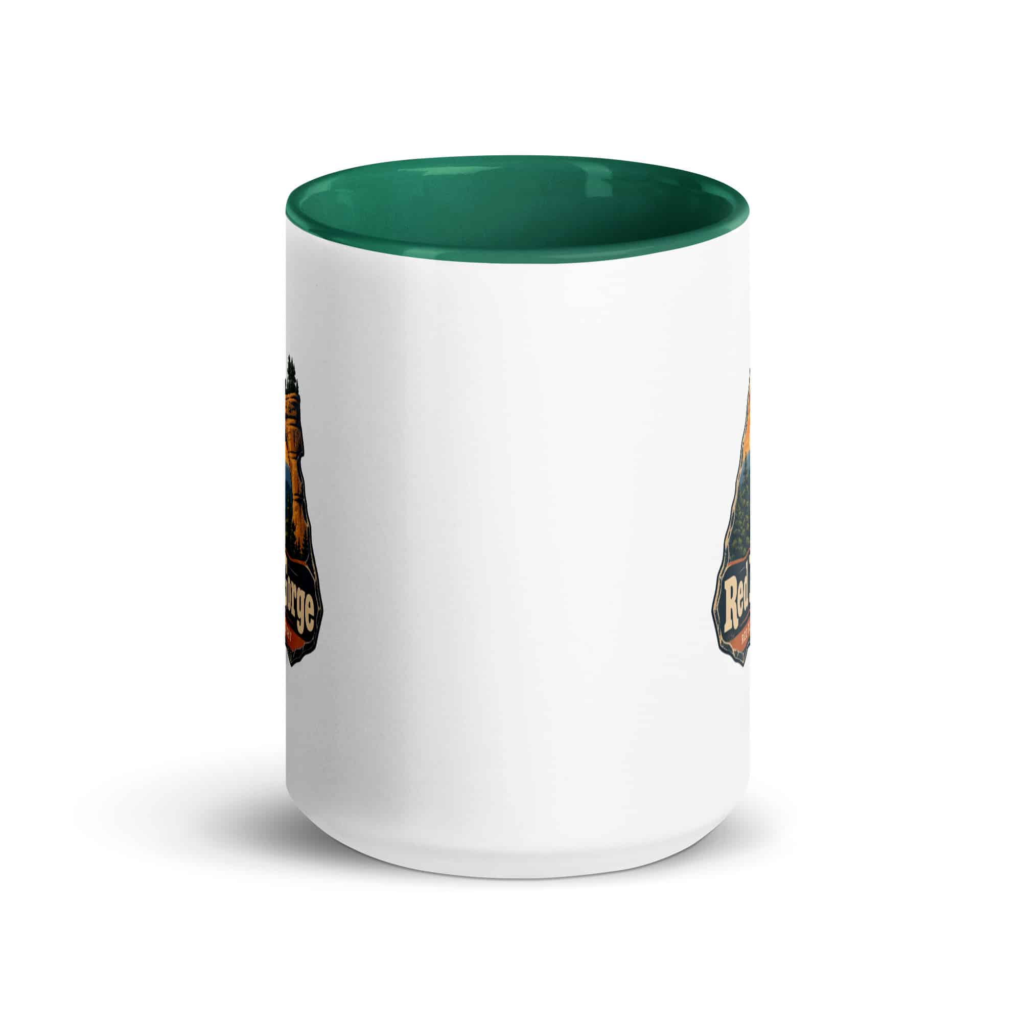 Red River Gorge Color Inside Coffee Mug: Red River Gorge Destination Seal, Scenic Shield Badge