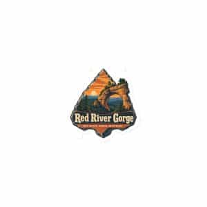 Red River Gorge Die-Cut Magnet: Red River Gorge Destination Seal, Scenic Shield Badge - 3″×3″ - Main