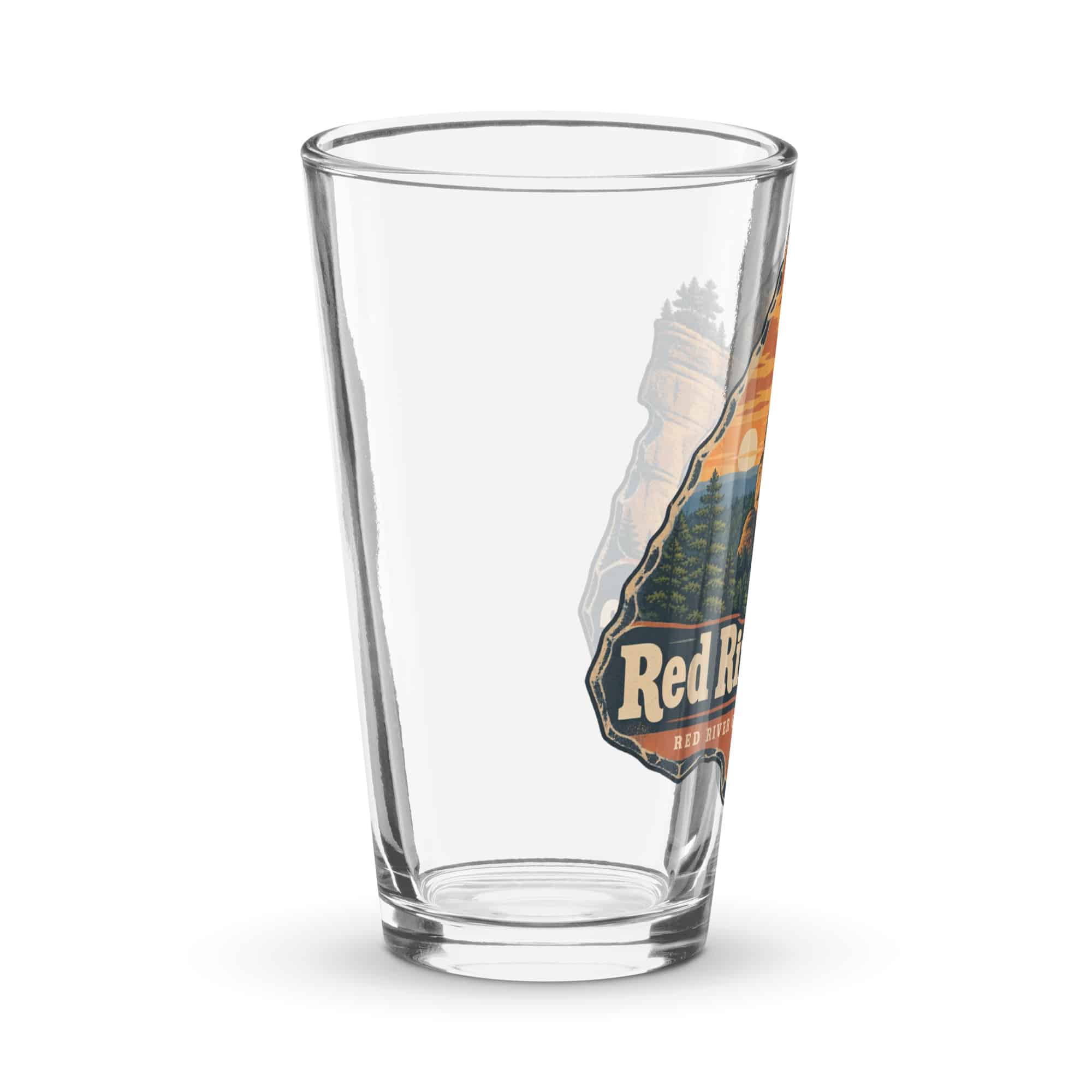 Red River Gorge Pint Glass: Red River Gorge Destination Seal, Scenic Shield Badge