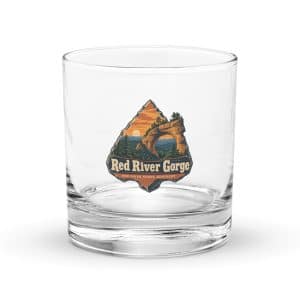 Red River Gorge Rocks Glass: Red River Gorge Destination Seal, Scenic Shield Badge - 10.5 oz - Main
