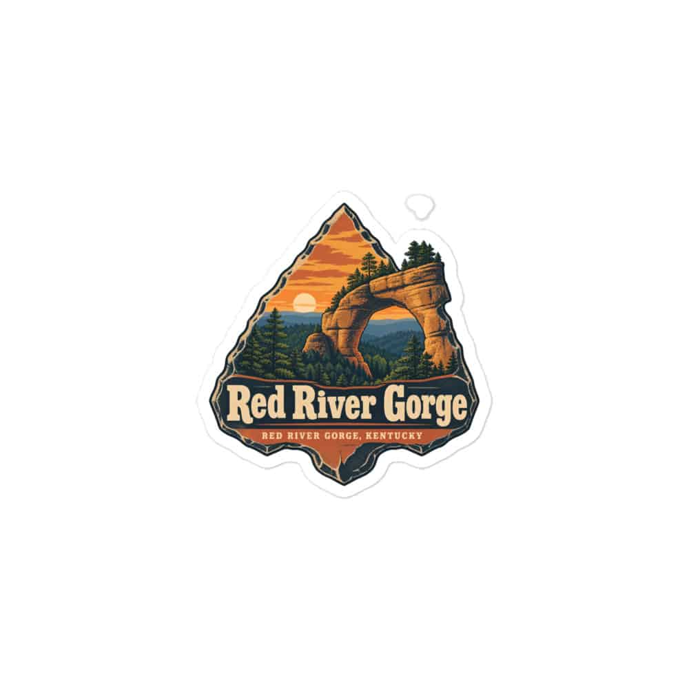 Red River Gorge Vinyl Sticker: Red River Gorge Destination Seal, Scenic Shield Badge