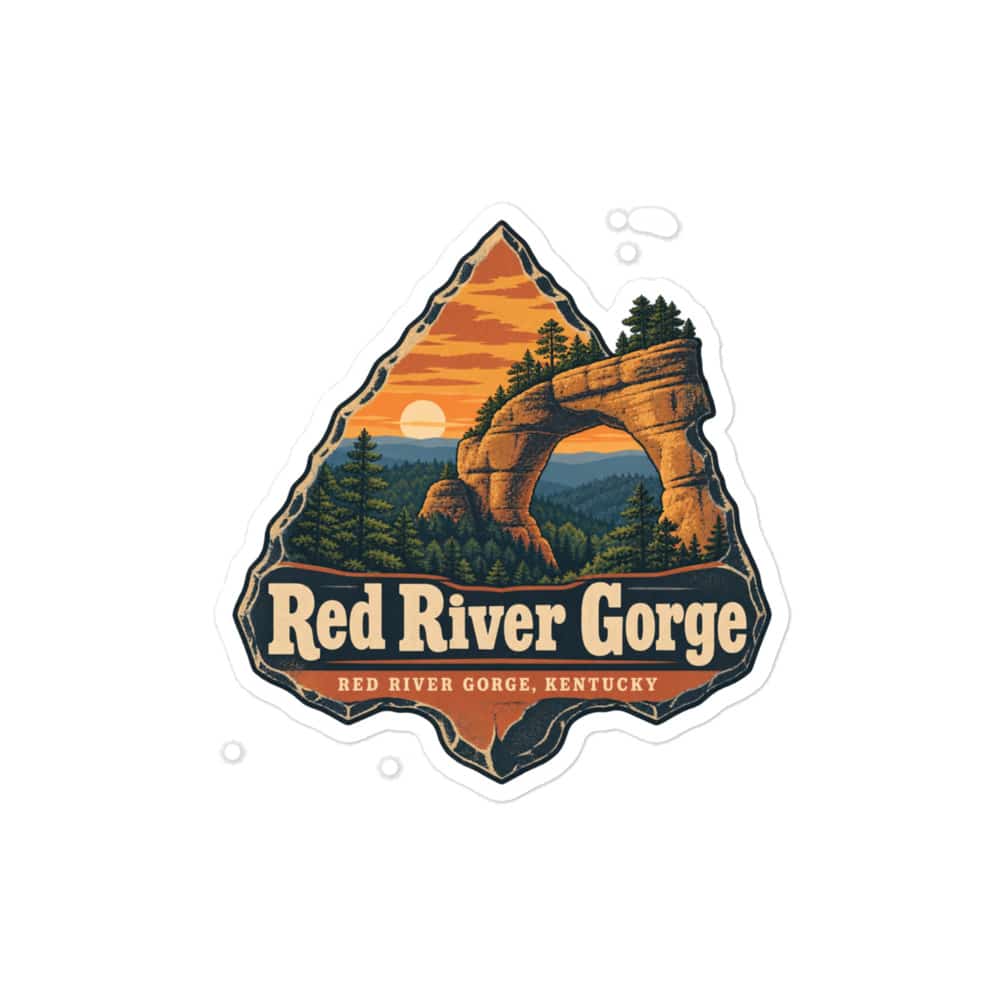 Red River Gorge Vinyl Sticker: Red River Gorge Destination Seal, Scenic Shield Badge