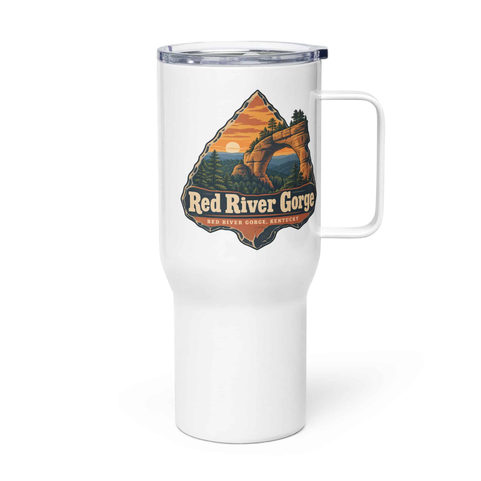 Red River Gorge Travel Mug: Red River Gorge Destination Seal, Scenic Shield Badge