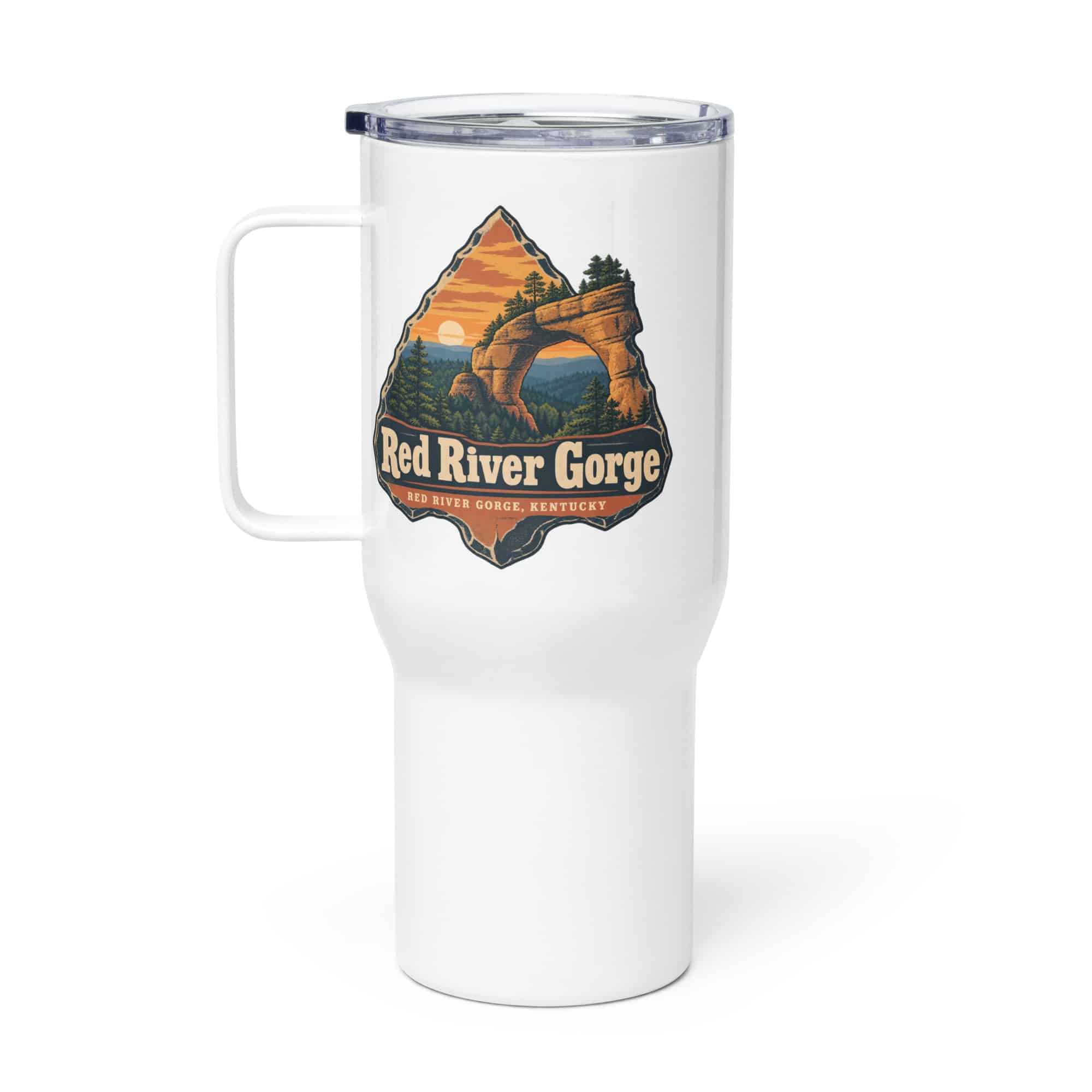 Red River Gorge Travel Mug: Red River Gorge Destination Seal, Scenic Shield Badge