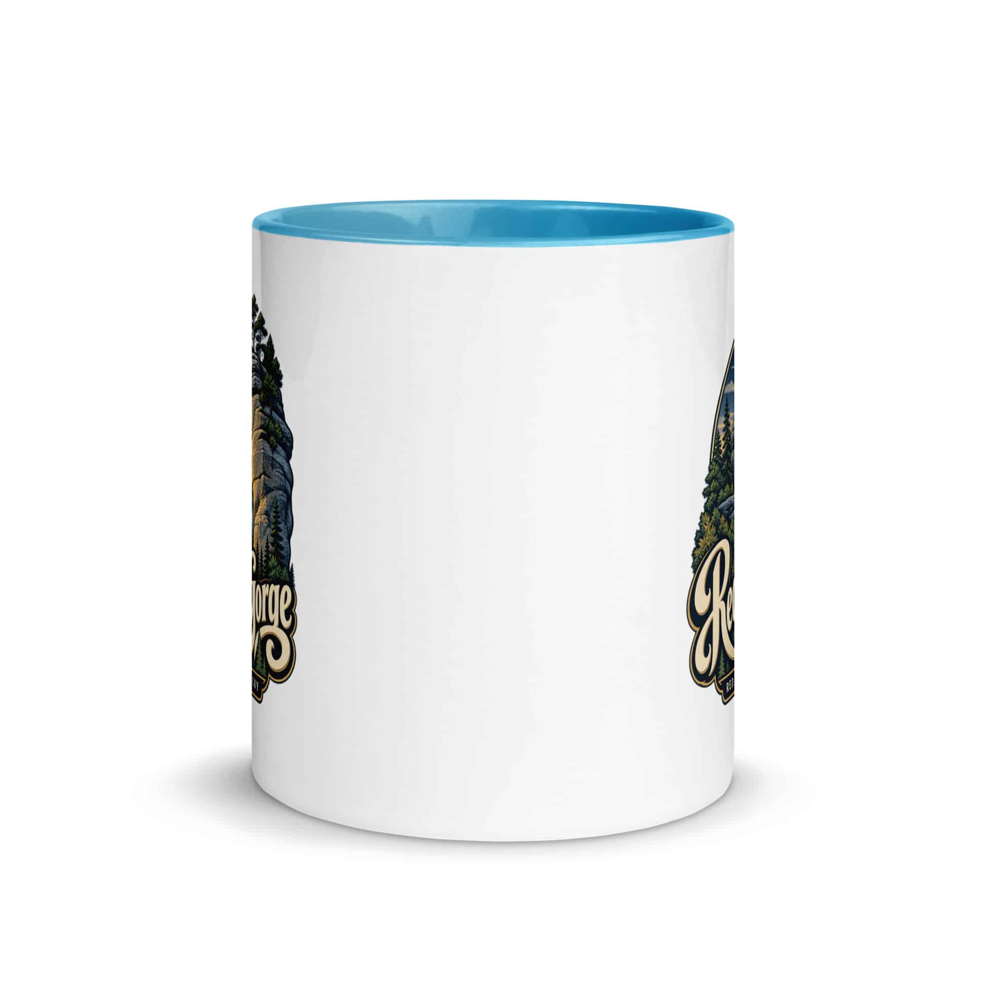 Red River Gorge Color Inside Coffee Mug: Red River Gorge Destination Seal, Woodland Scenic Lettering