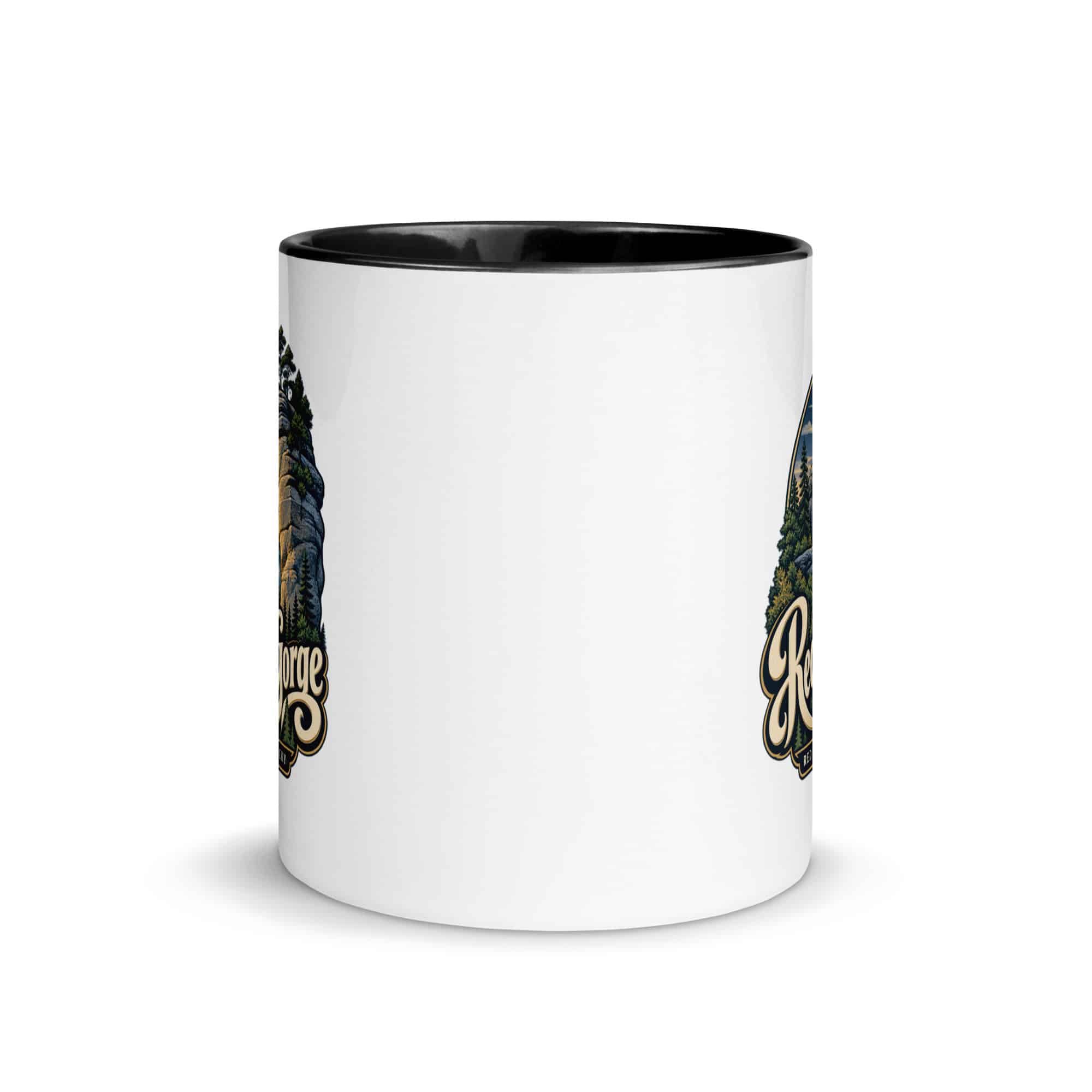 Red River Gorge Color Inside Coffee Mug: Red River Gorge Destination Seal, Woodland Scenic Lettering