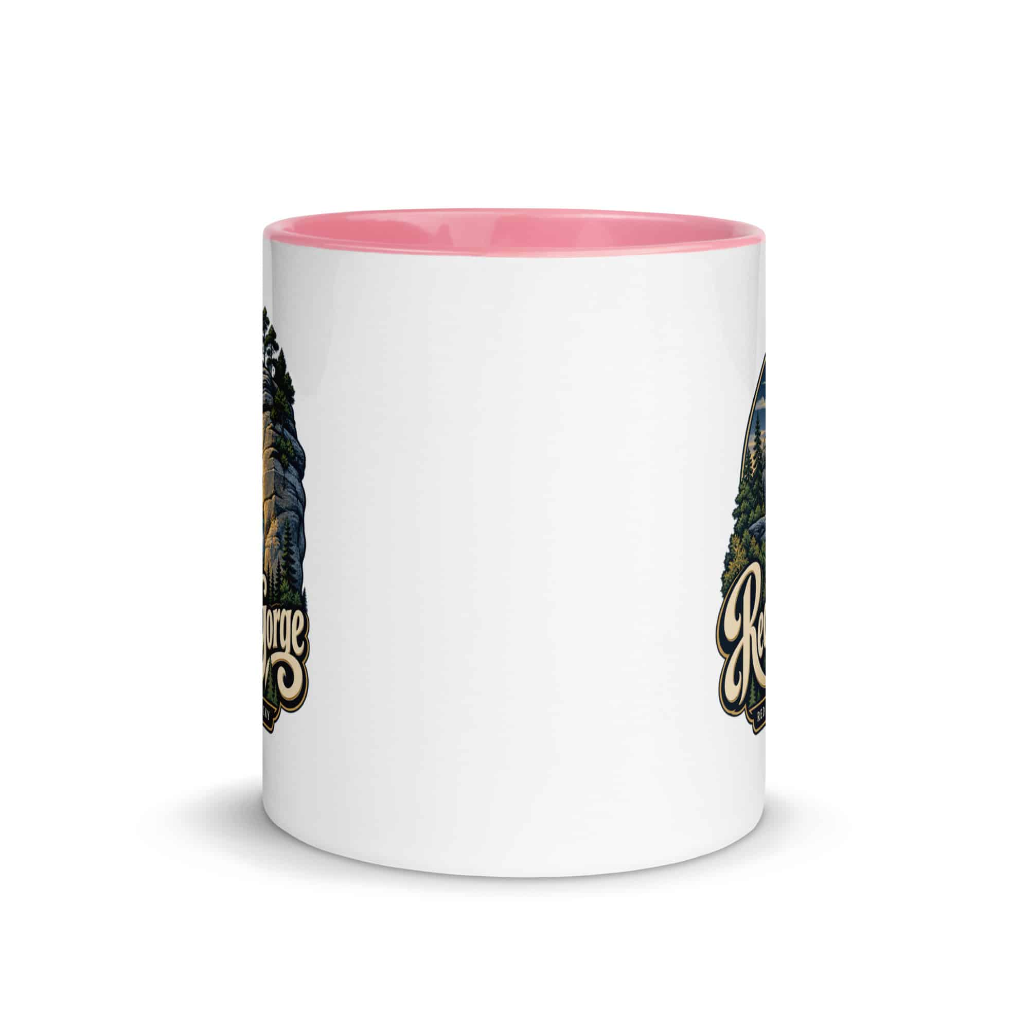 Red River Gorge Color Inside Coffee Mug: Red River Gorge Destination Seal, Woodland Scenic Lettering