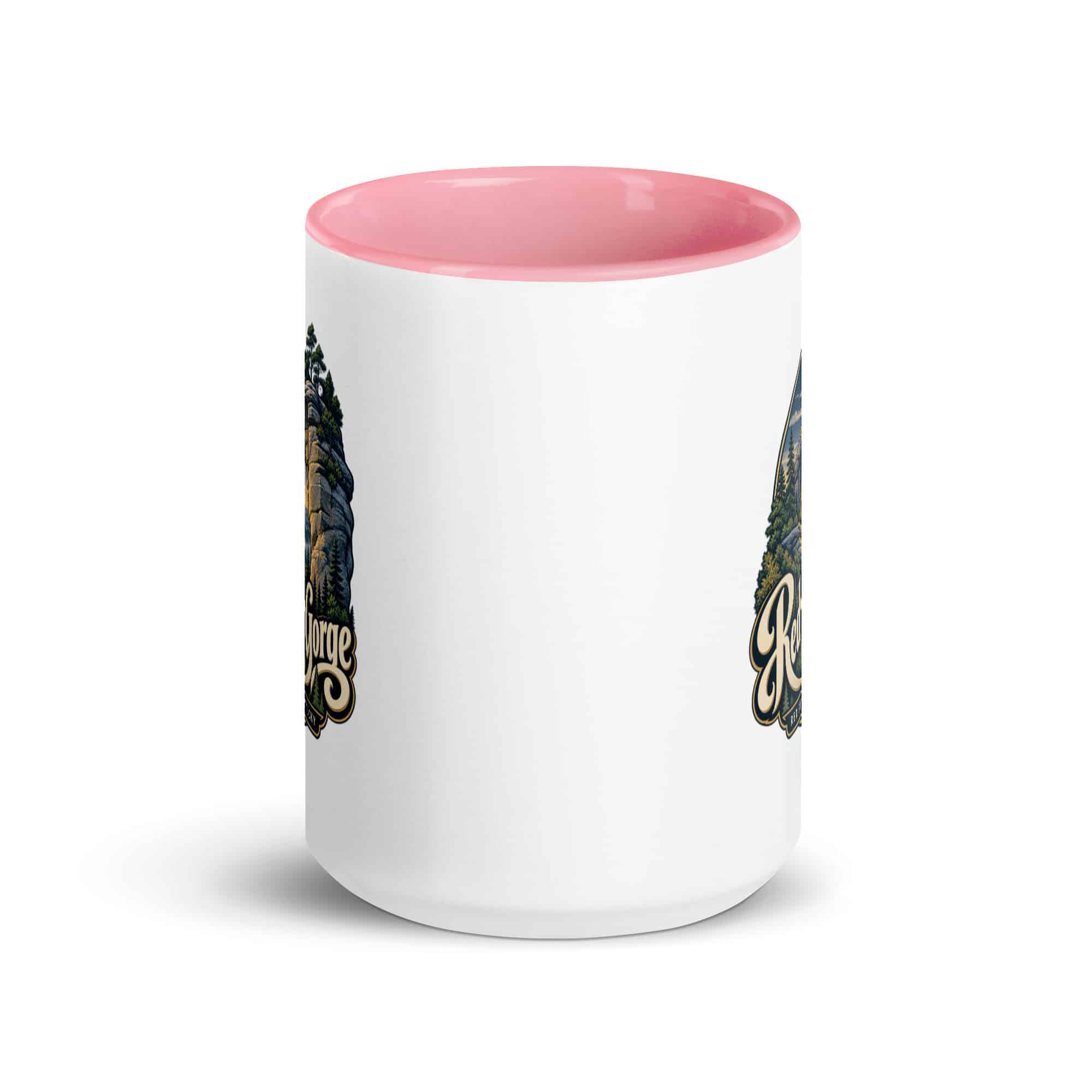 Red River Gorge Color Inside Coffee Mug: Red River Gorge Destination Seal, Woodland Scenic Lettering