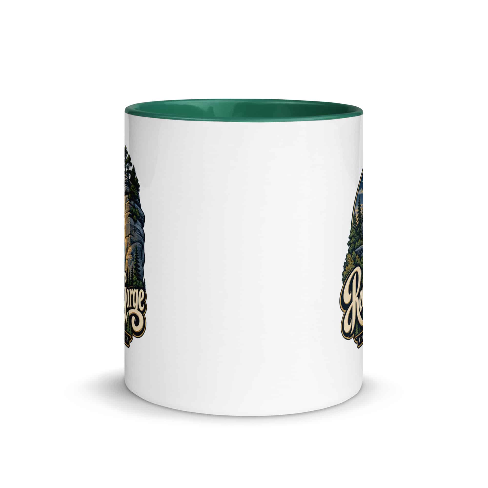 Red River Gorge Color Inside Coffee Mug: Red River Gorge Destination Seal, Woodland Scenic Lettering