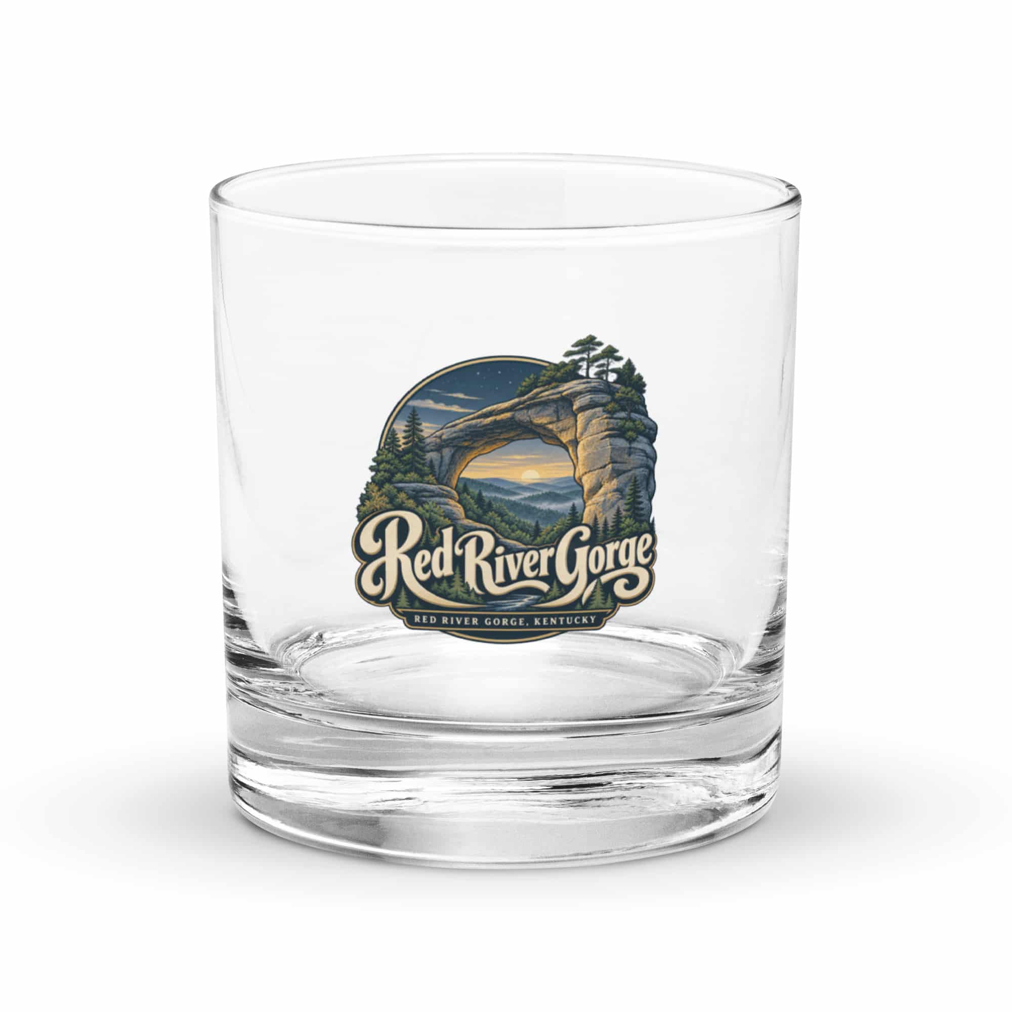 Red River Gorge Rocks Glass: Red River Gorge Destination Seal, Woodland Scenic Lettering