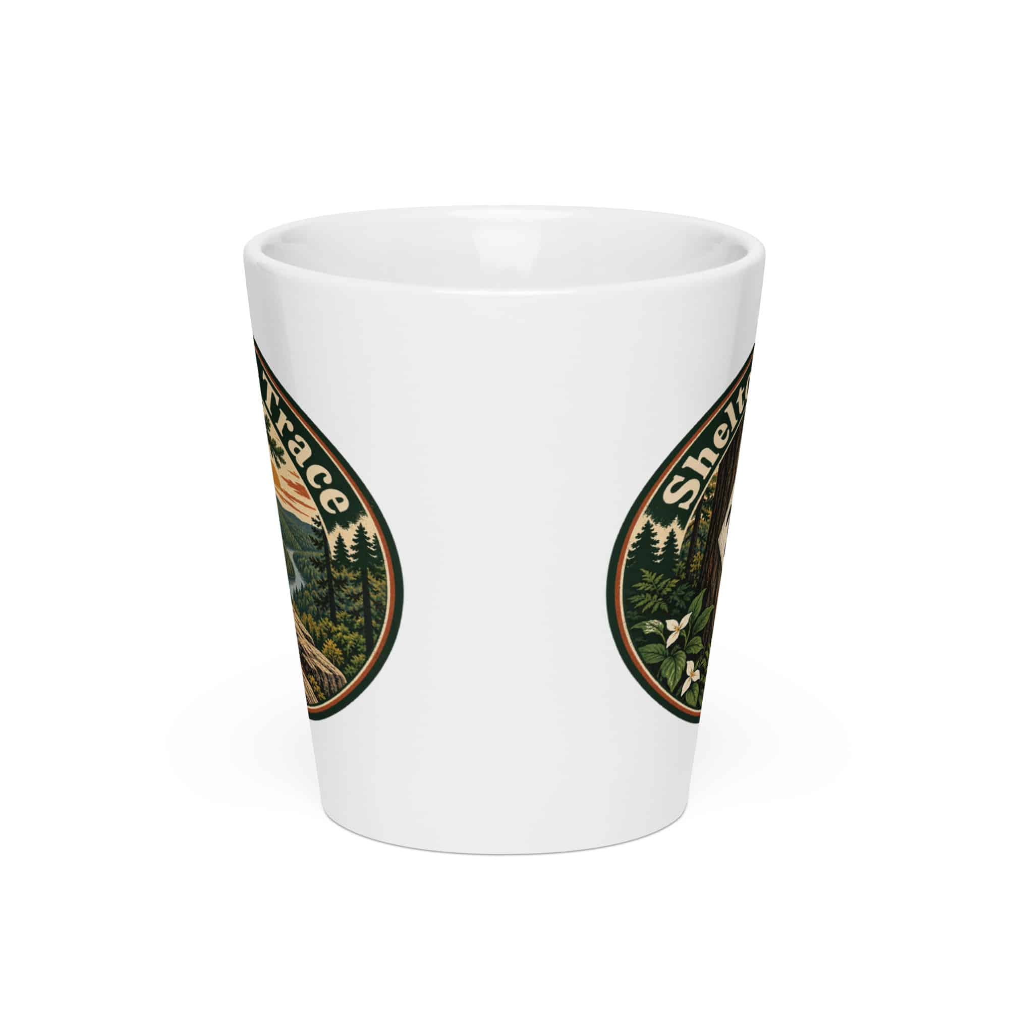Sheltowee Trace Latte Mug: Sheltowee Trace, Vintage Round Badge