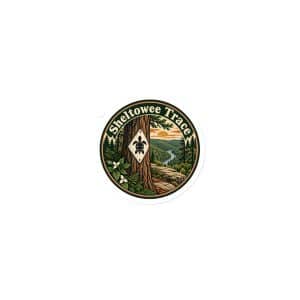 Sheltowee Trace Die-Cut Magnet: Sheltowee Trace, Vintage Round Badge - 3″×3″ - Main