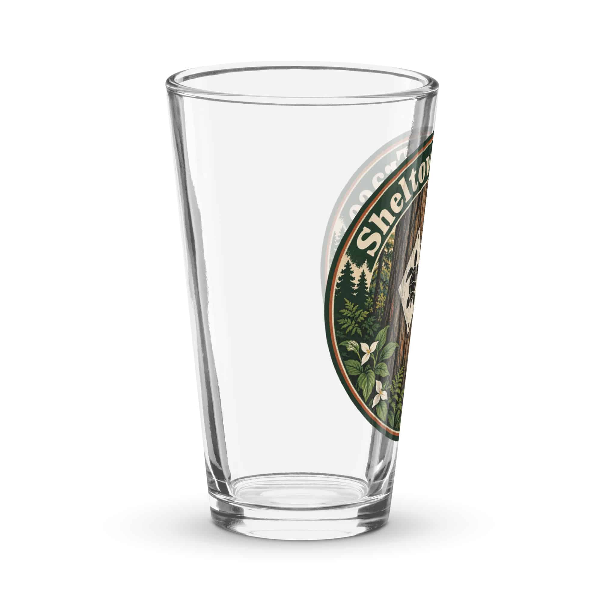 Sheltowee Trace Pint Glass: Sheltowee Trace, Vintage Round Badge