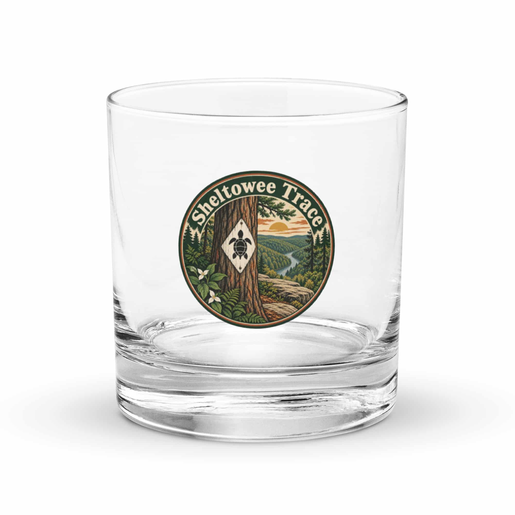 Sheltowee Trace Rocks Glass: Sheltowee Trace, Vintage Round Badge