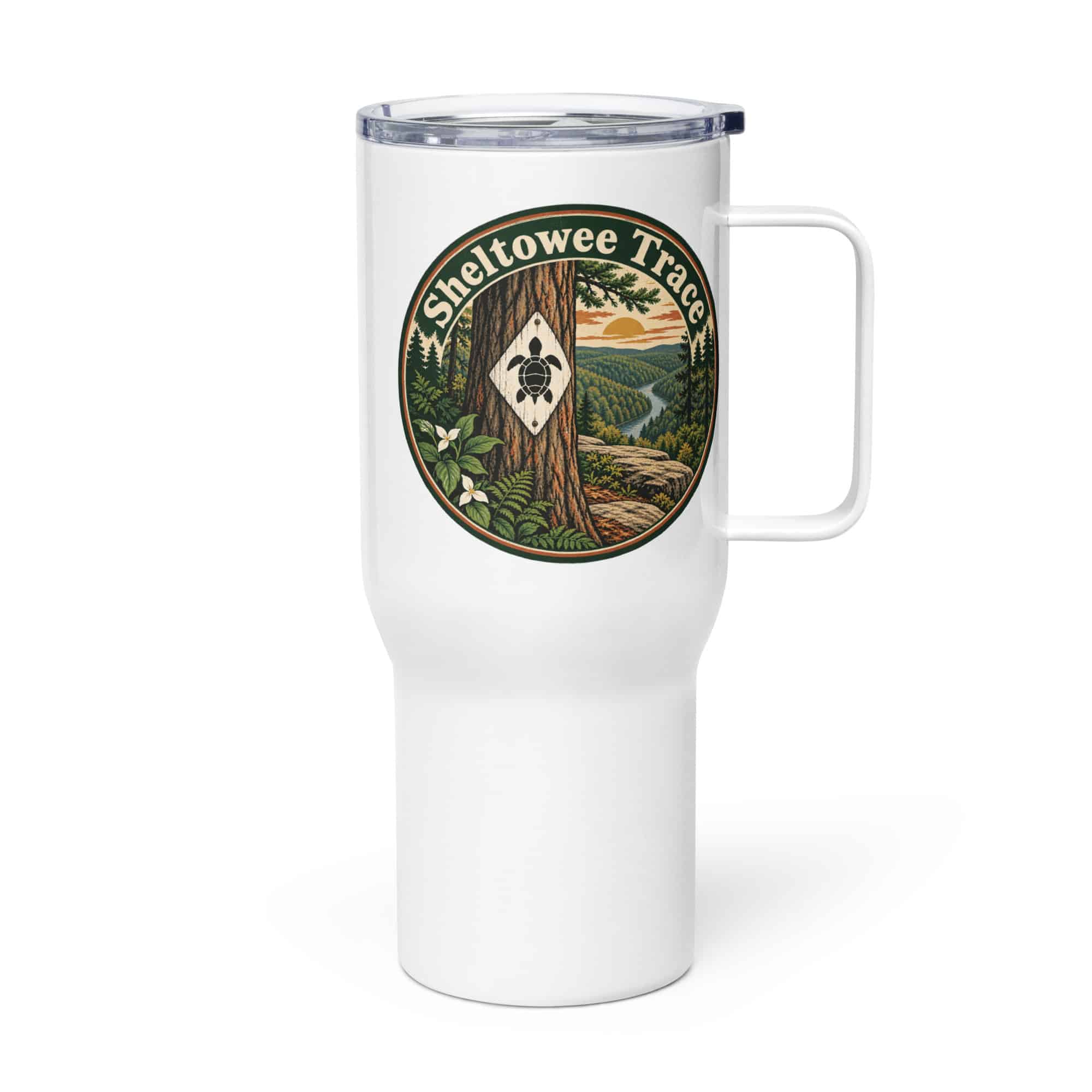 Sheltowee Trace Travel Mug: Sheltowee Trace, Vintage Round Badge