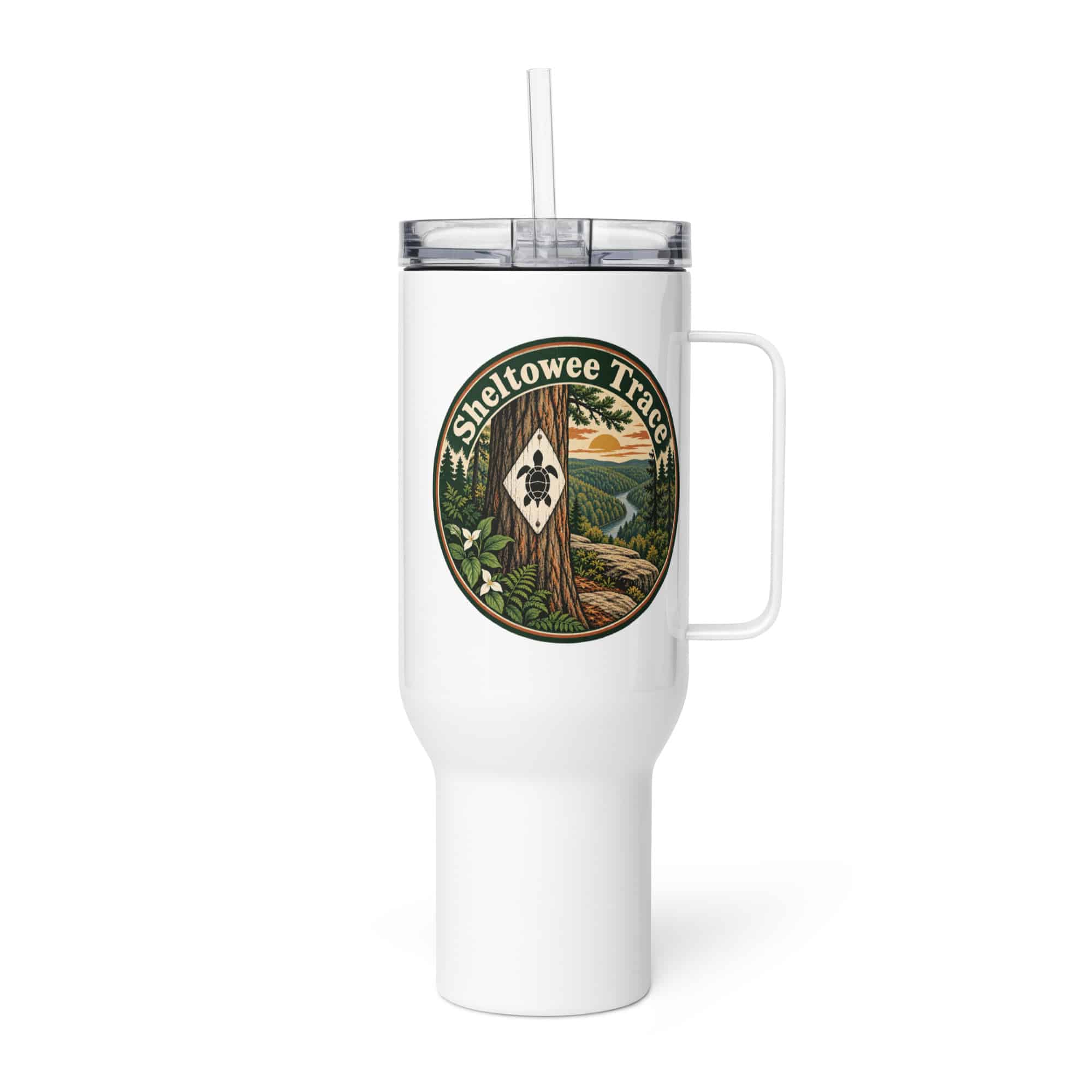 Sheltowee Trace Travel Mug: Sheltowee Trace, Vintage Round Badge